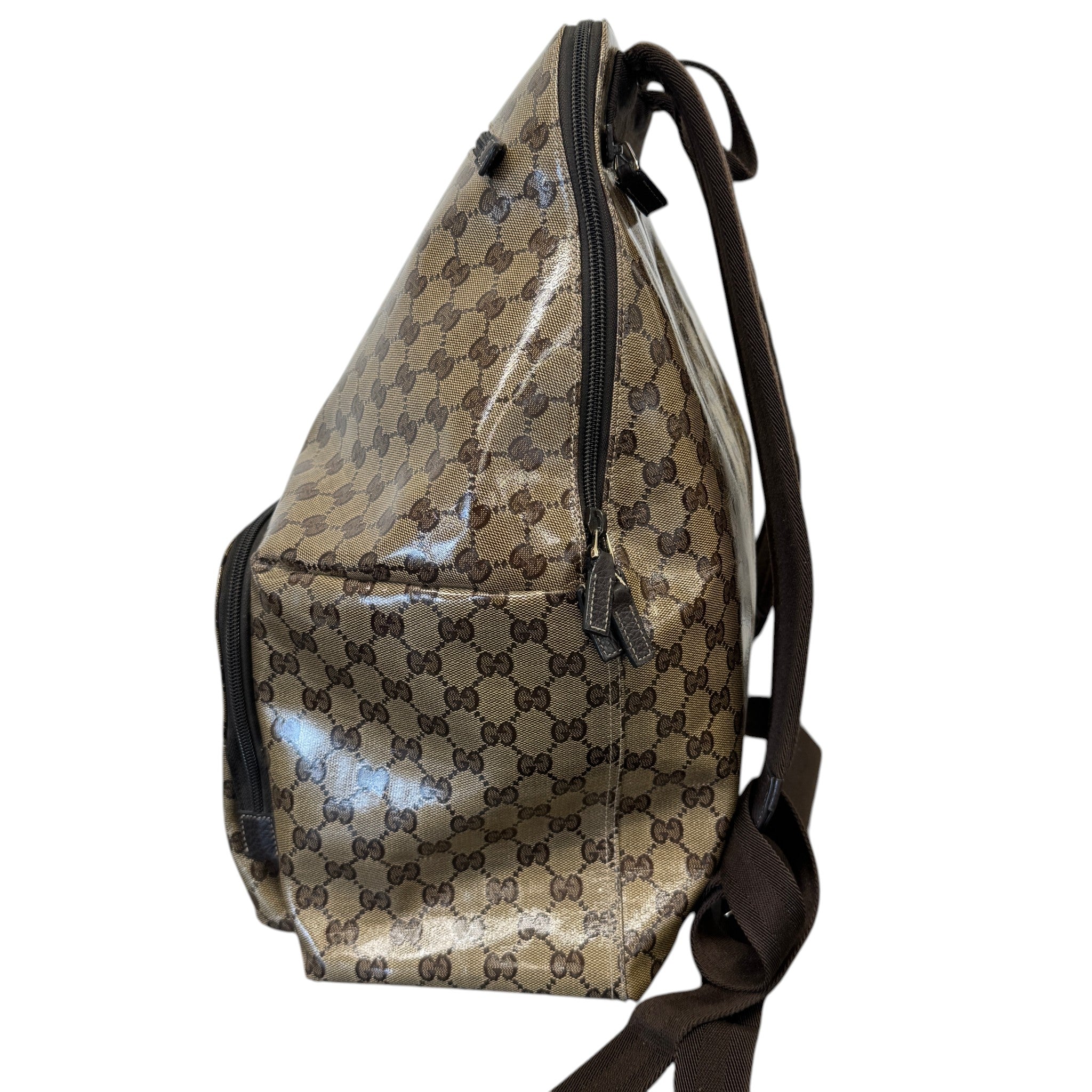 Men's Crystal Monogram Backpack Brown