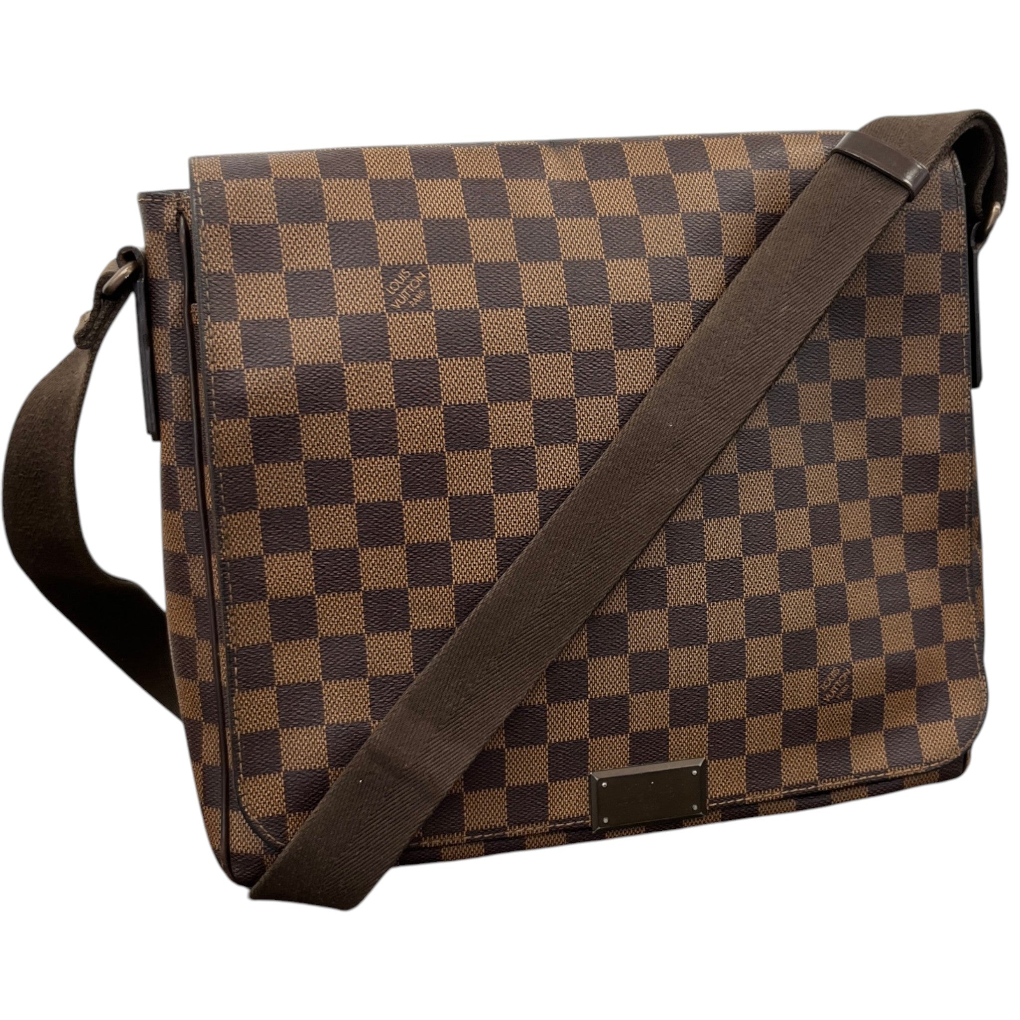 Men's Damier Ebene District Mm Messenger Bag Brown