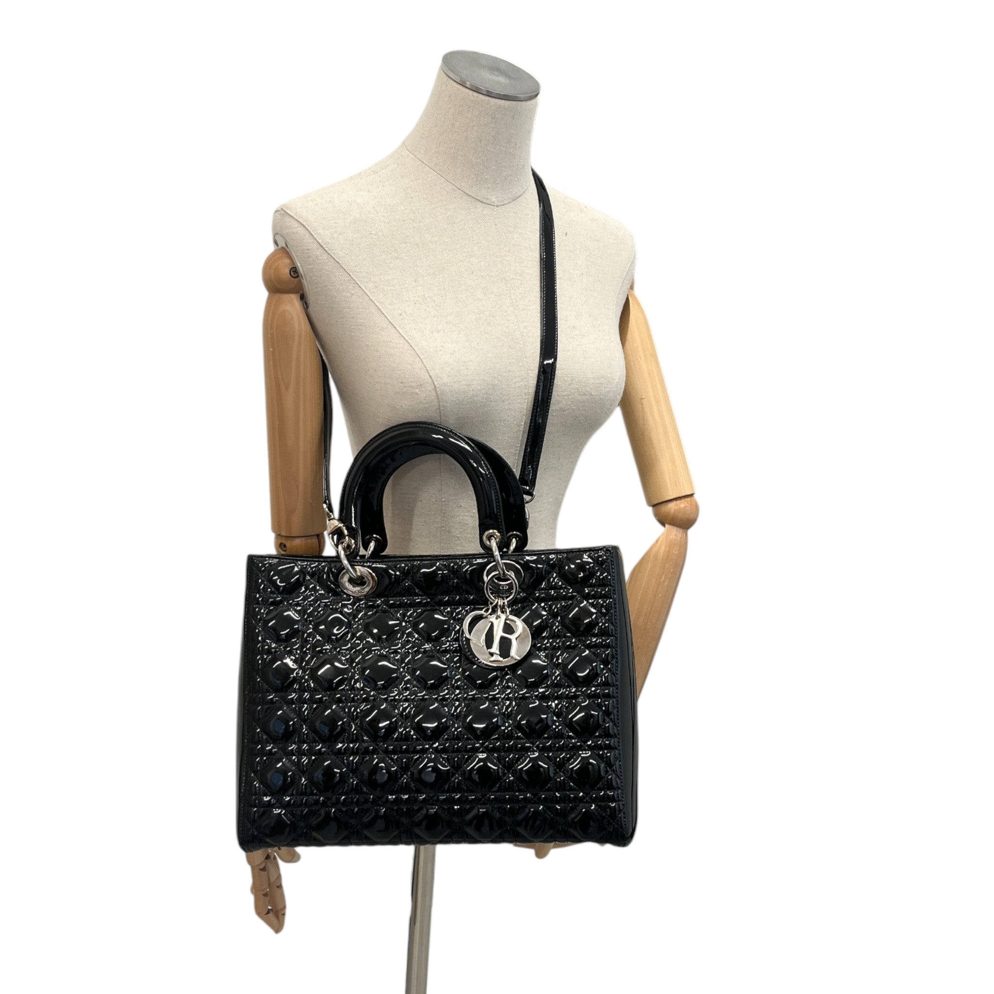 Women's Large Lady Dior Medium Bag Black
