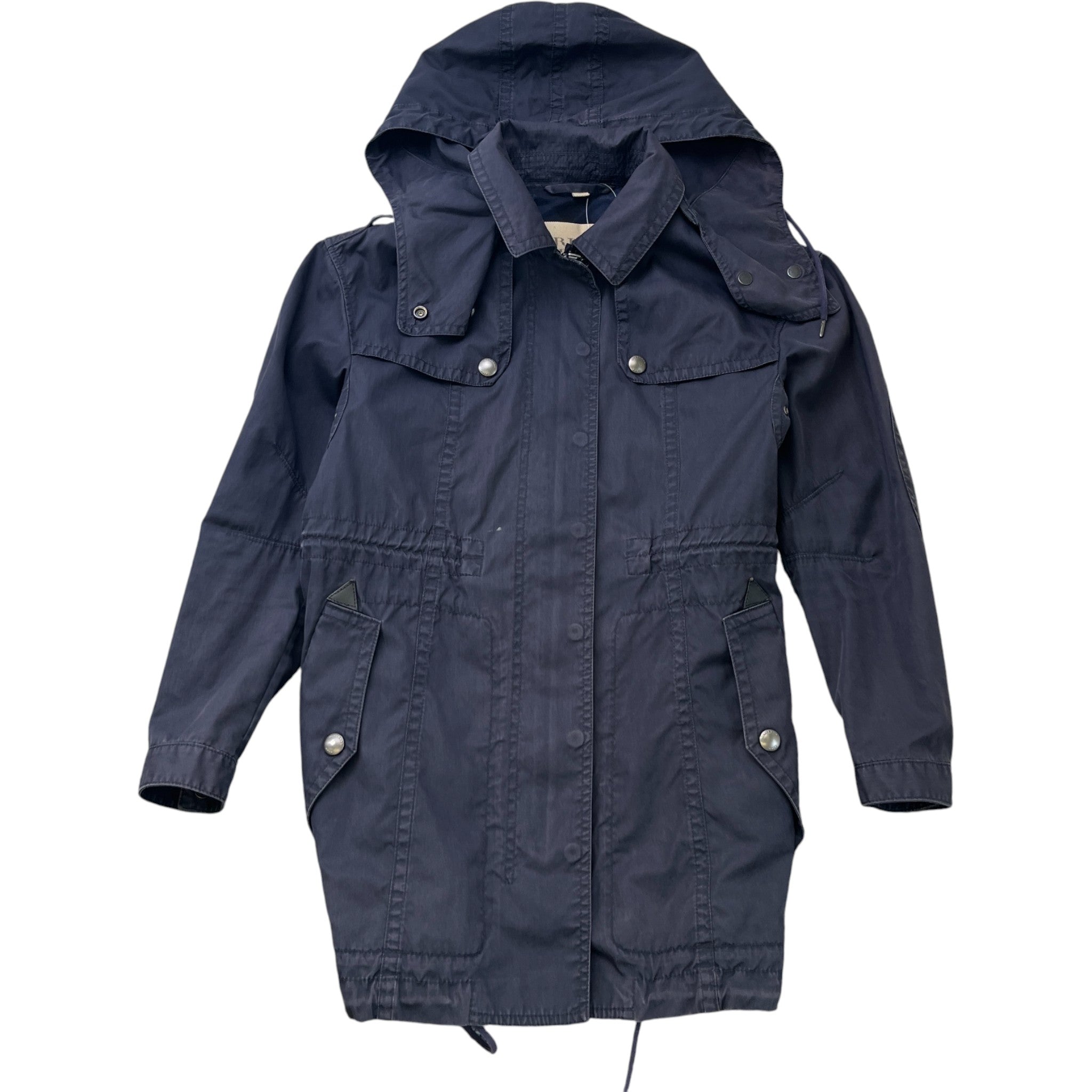 Women's Hooded Trench Jacket Navy Size IT 38 / UK 6