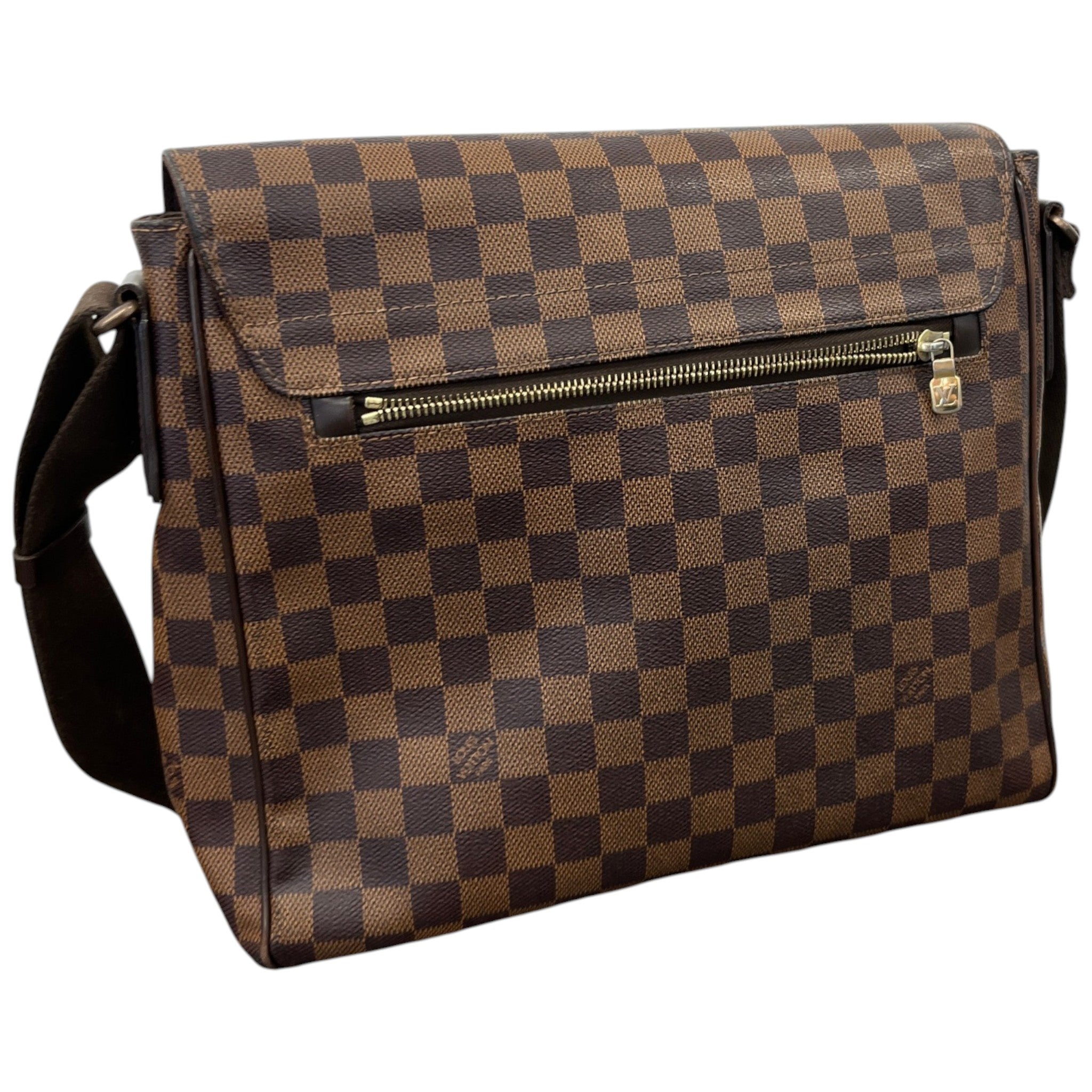 Men's Damier Ebene District Mm Messenger Bag Brown