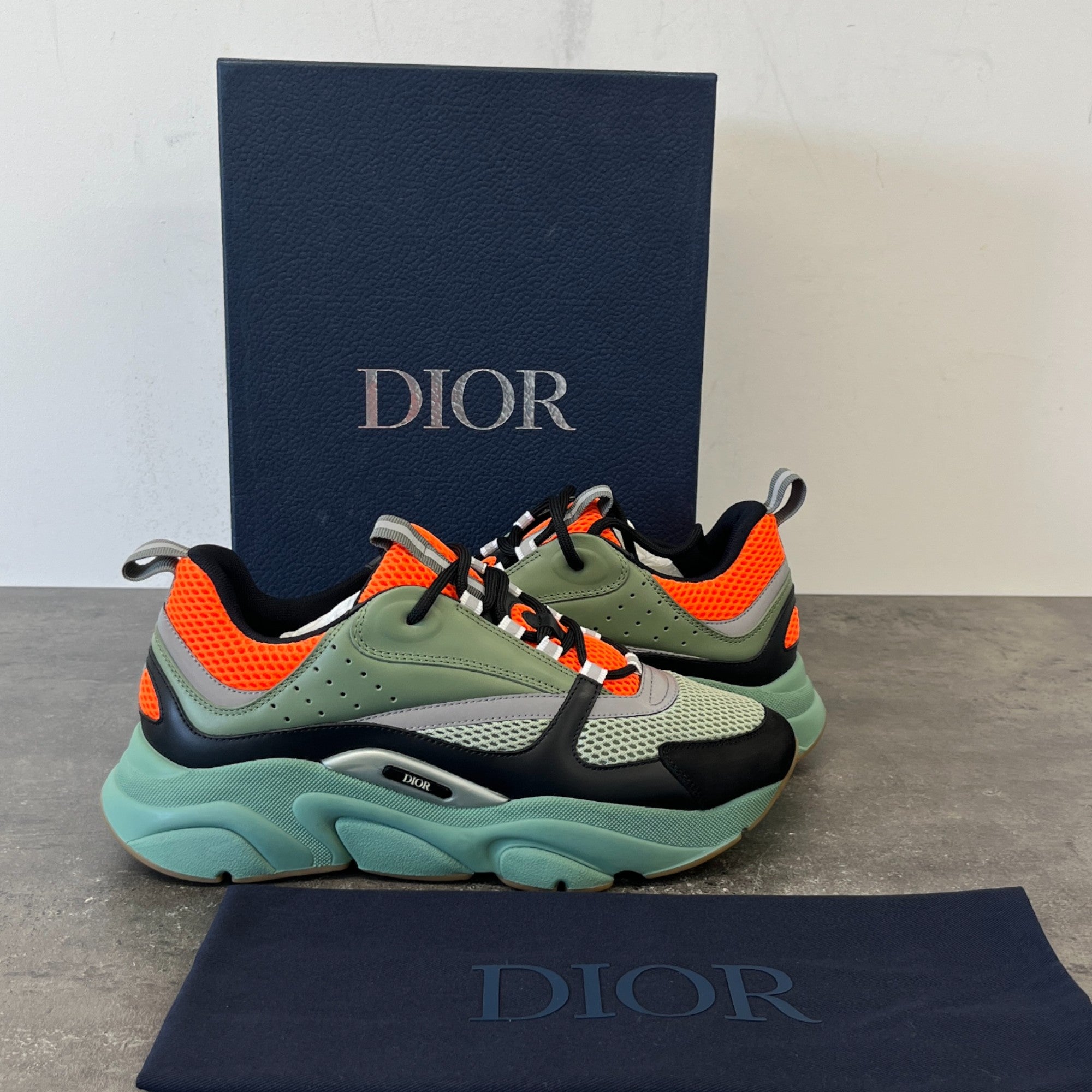 Men's B22 Technical Mesh Low Trainers Green Size EU 43 / UK 9