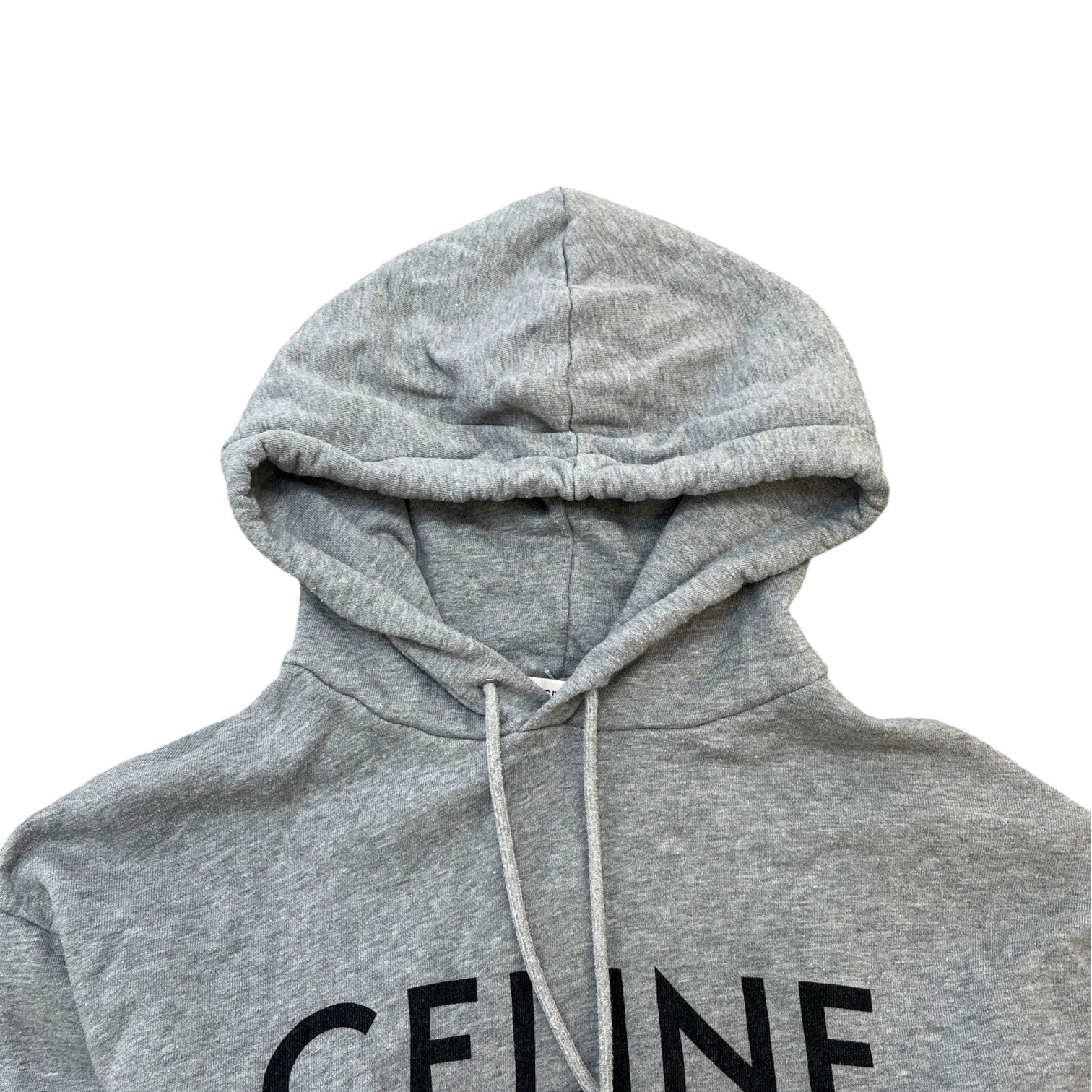 Men's Logo Print Hoodie Grey Size M