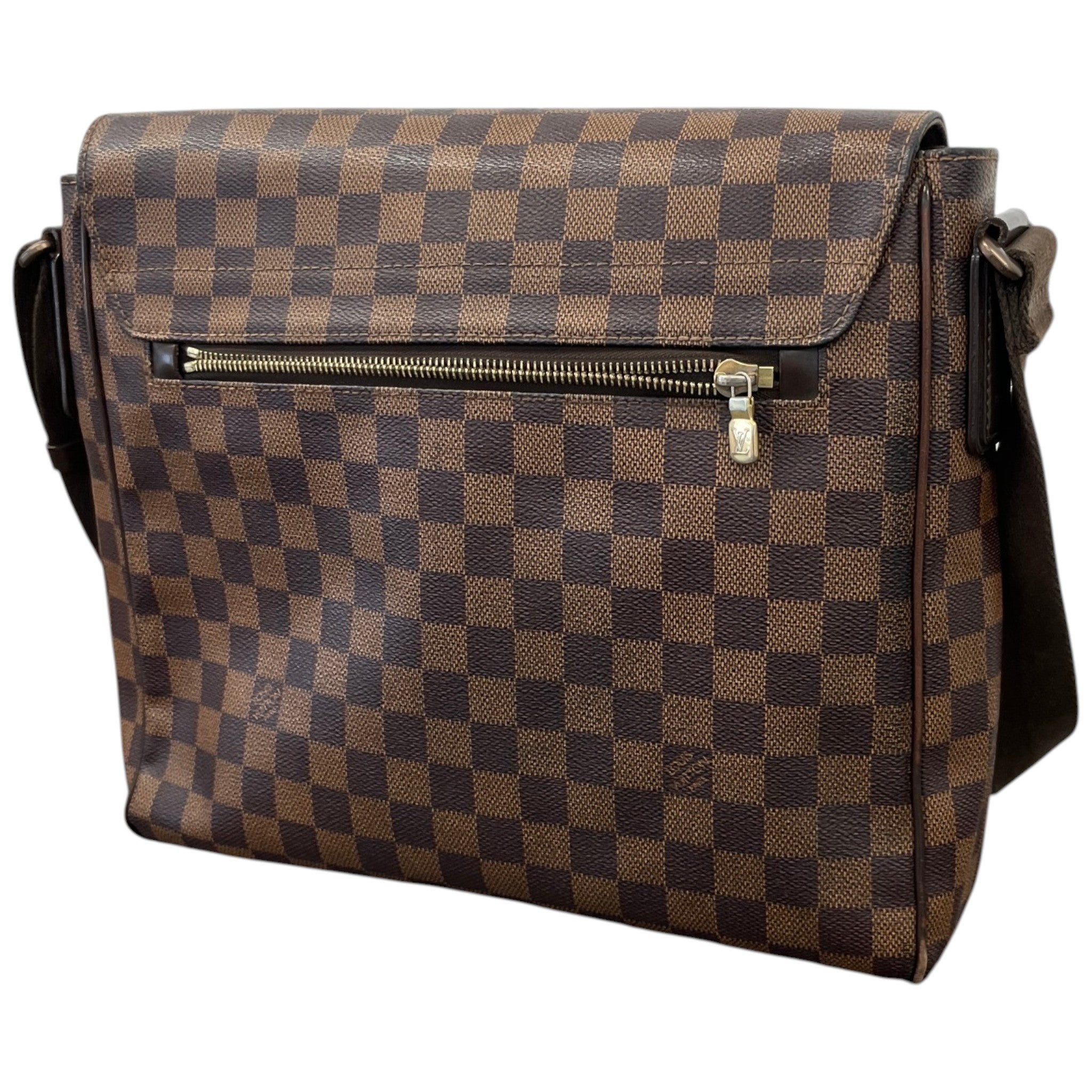 Men's Damier Ebene District Mm Messenger Bag Brown