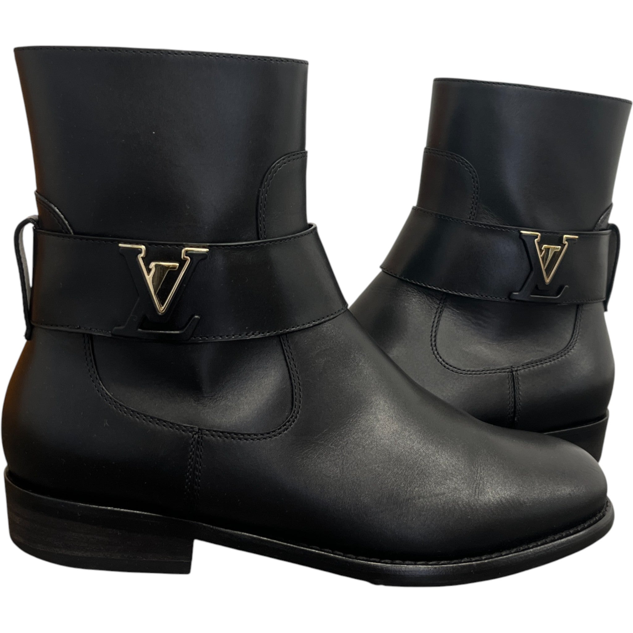 Women's Lv Midtown Flat Ankle Boots Black Size EU 39 / UK 6