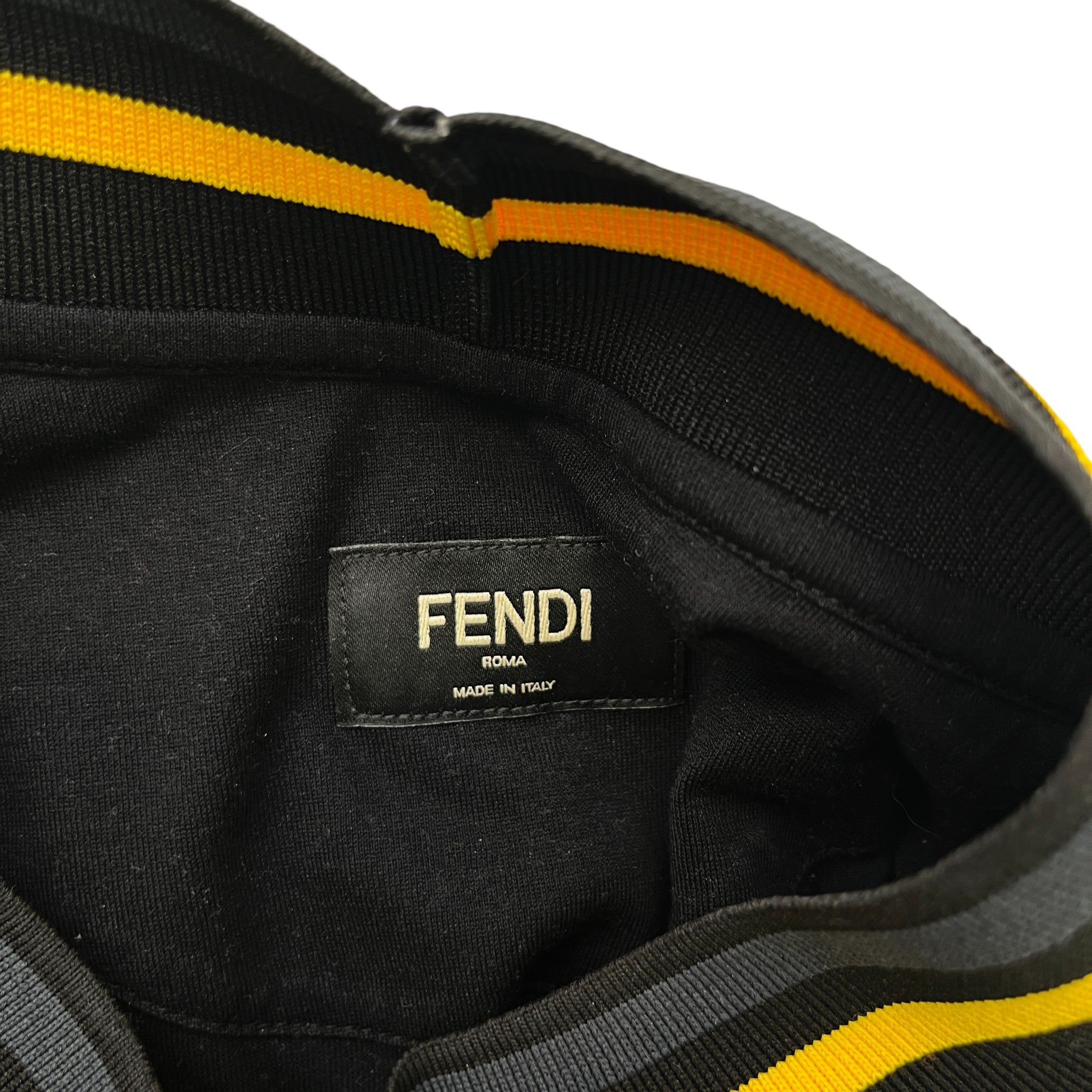 Men's Roma Ribbed Trim T-Shirt Black Size M