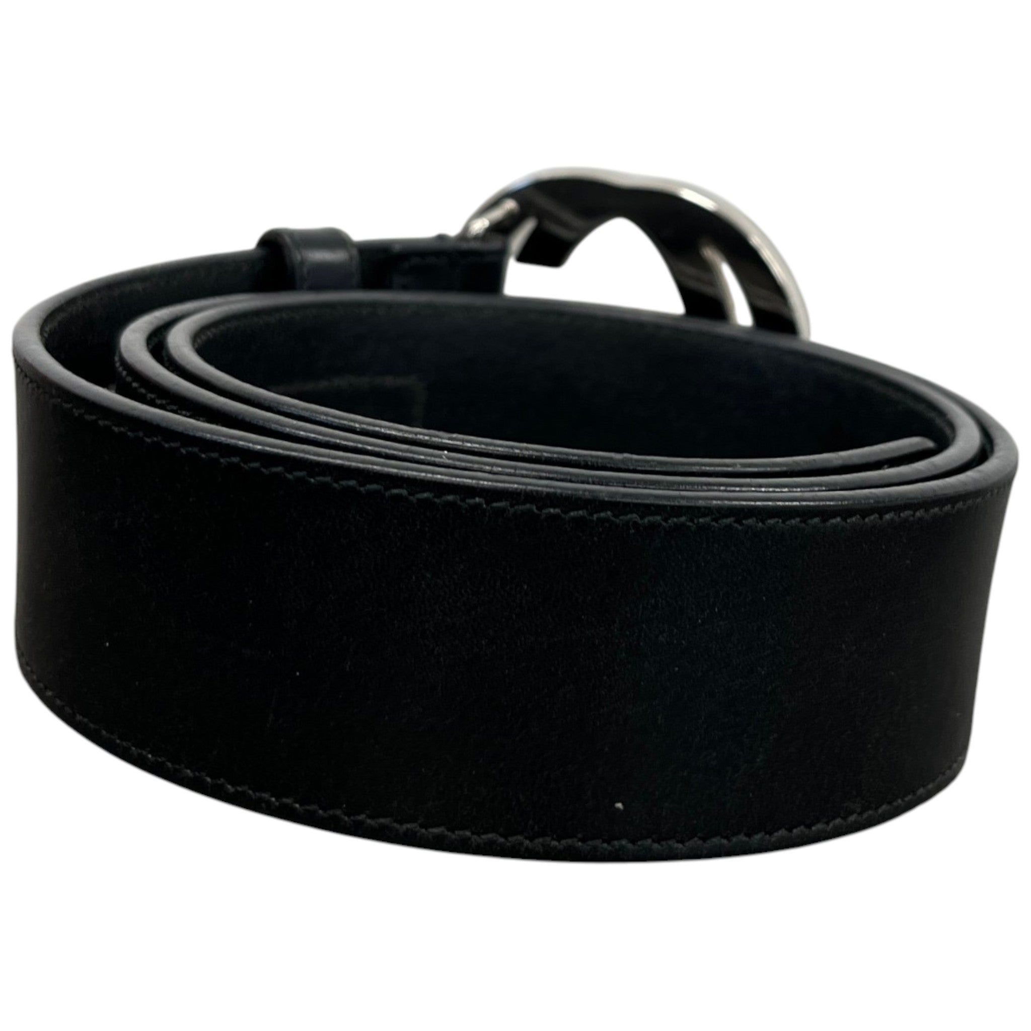 Women's Interlocking G Belt Black Size 80CM / UK 8