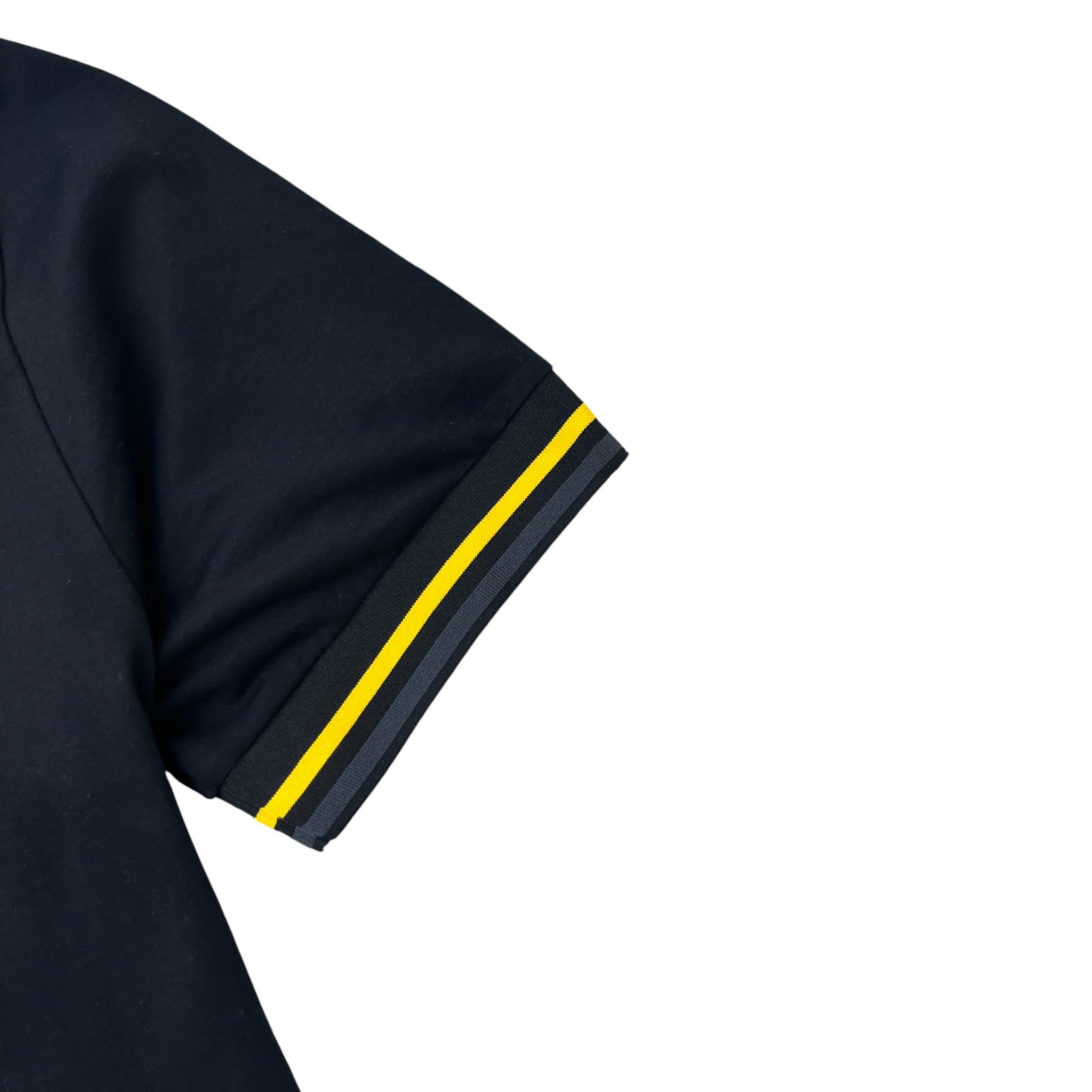 Men's Roma Ribbed Trim T-Shirt Black Size M