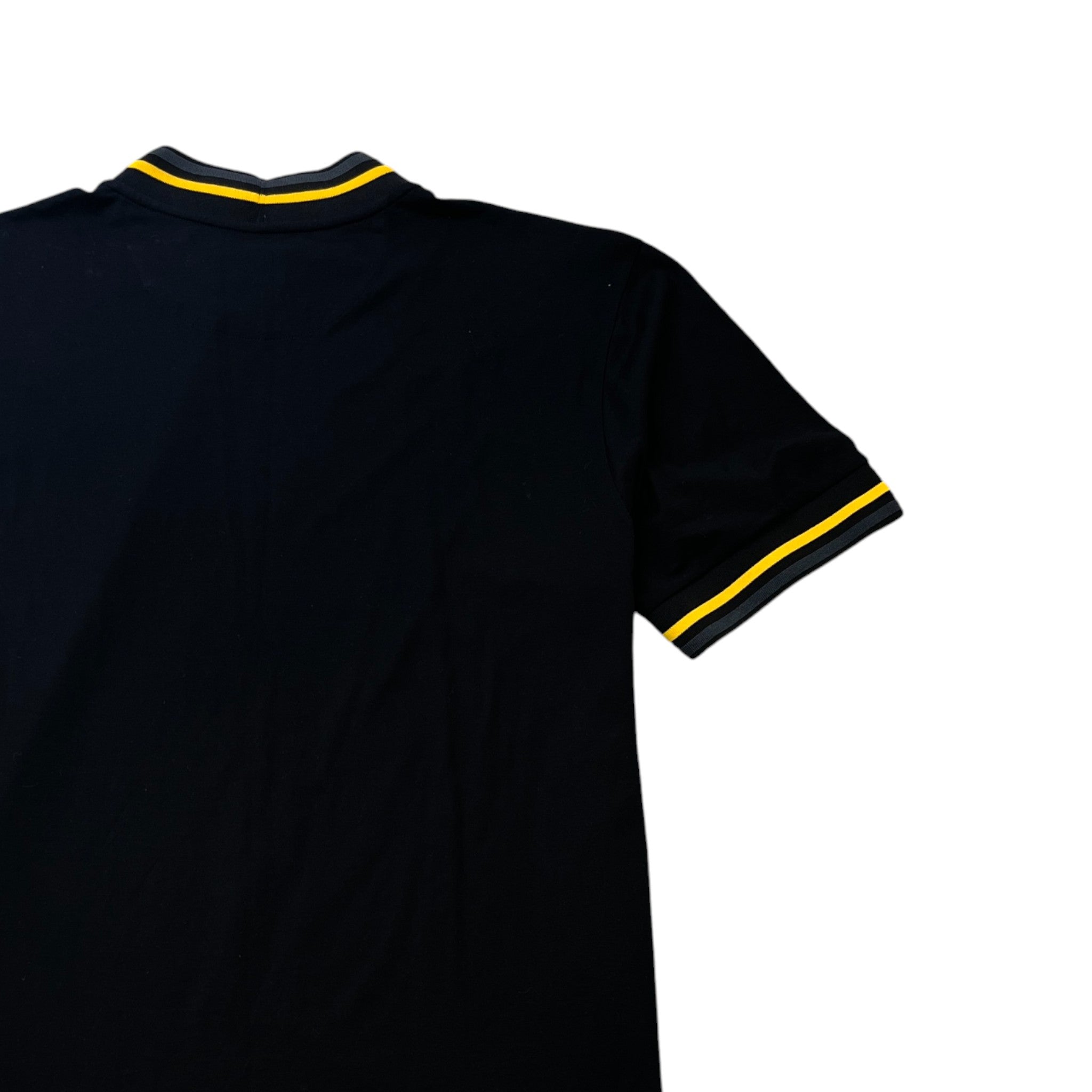 Men's Roma Ribbed Trim T-Shirt Black Size M