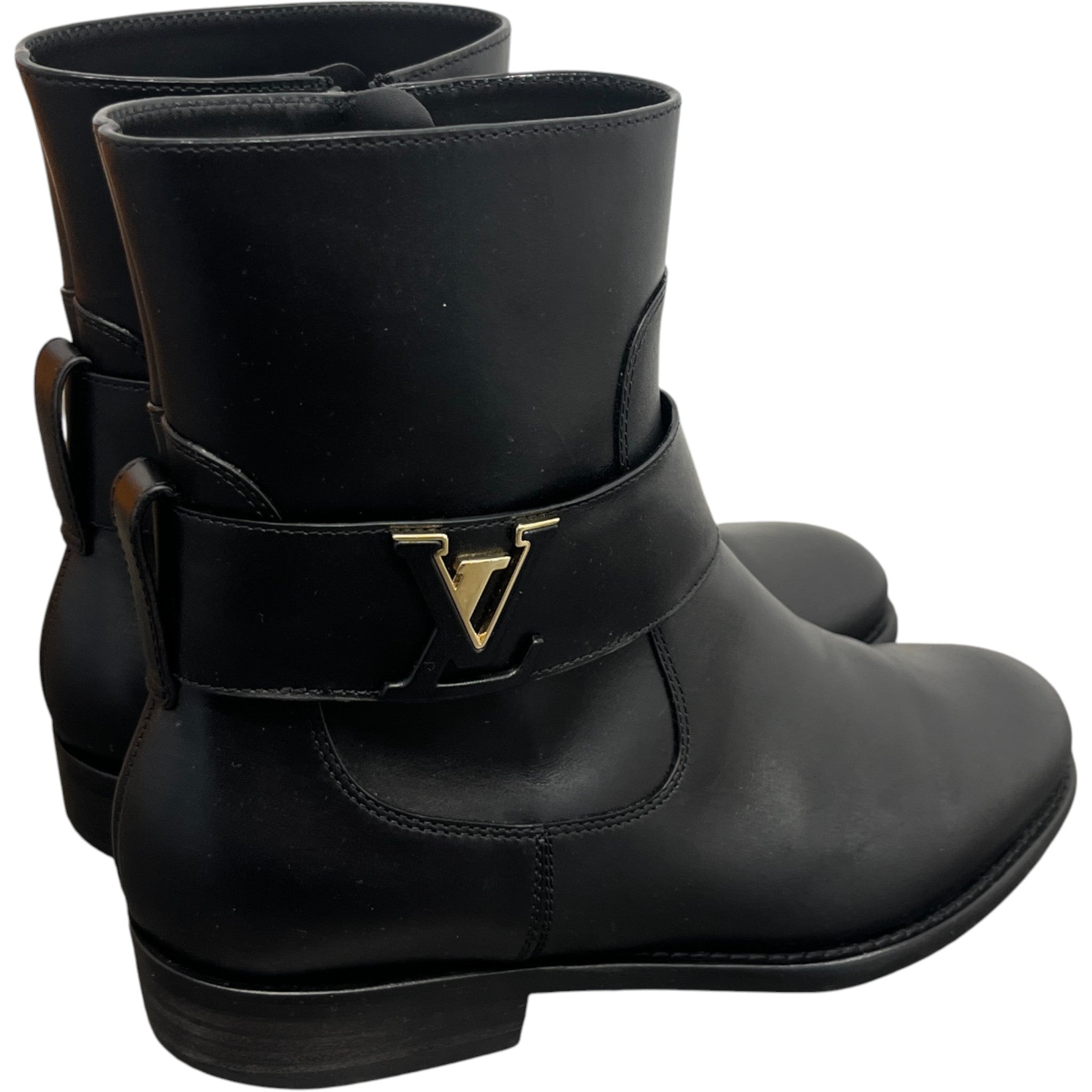 Women's Lv Midtown Flat Ankle Boots Black Size EU 39 / UK 6