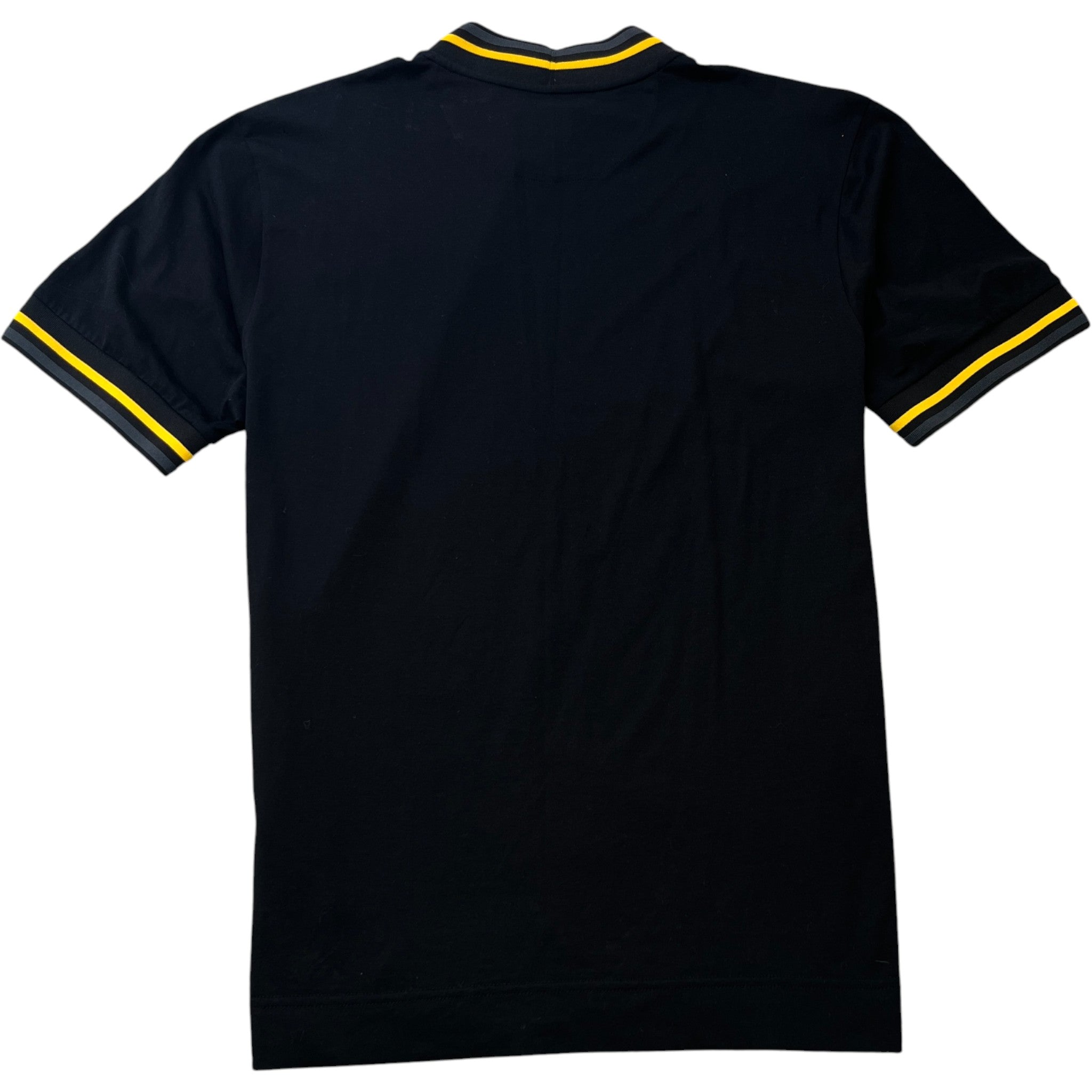 Men's Roma Ribbed Trim T-Shirt Black Size M