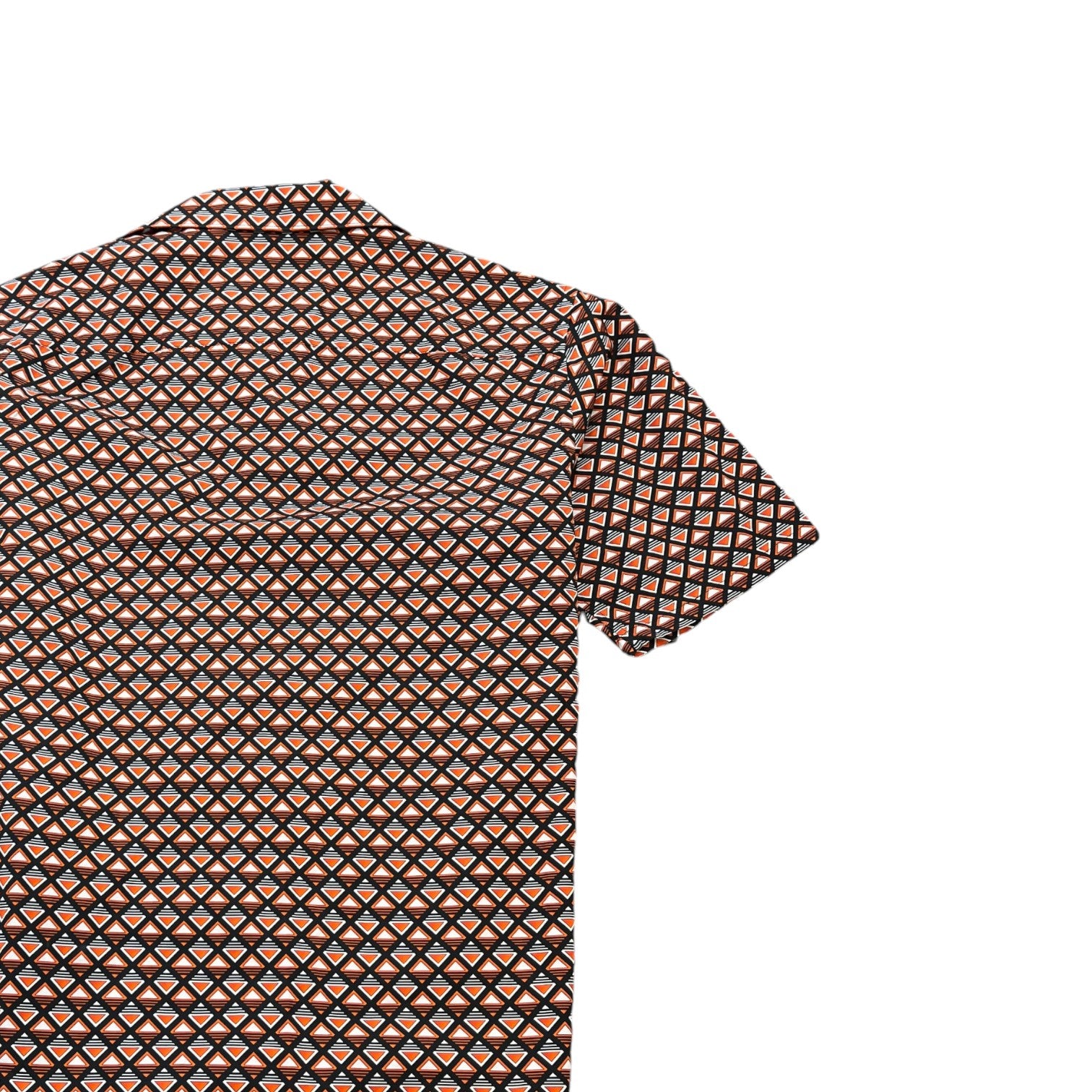 Men's Triangle Logo Short Sleeve Shirt Orange Size S