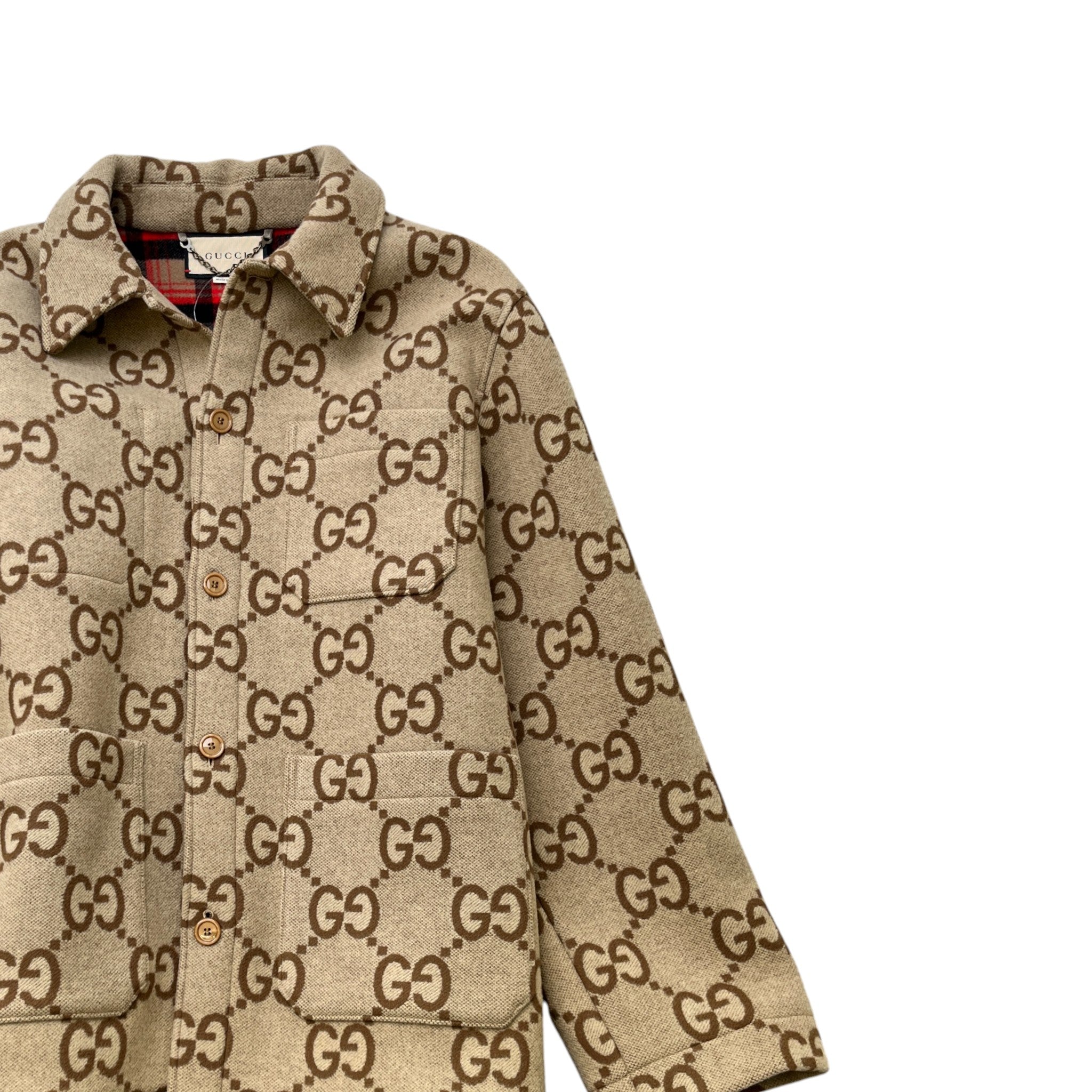 Men's Jumbo Gg Jacket Beige Size IT 52 / XL