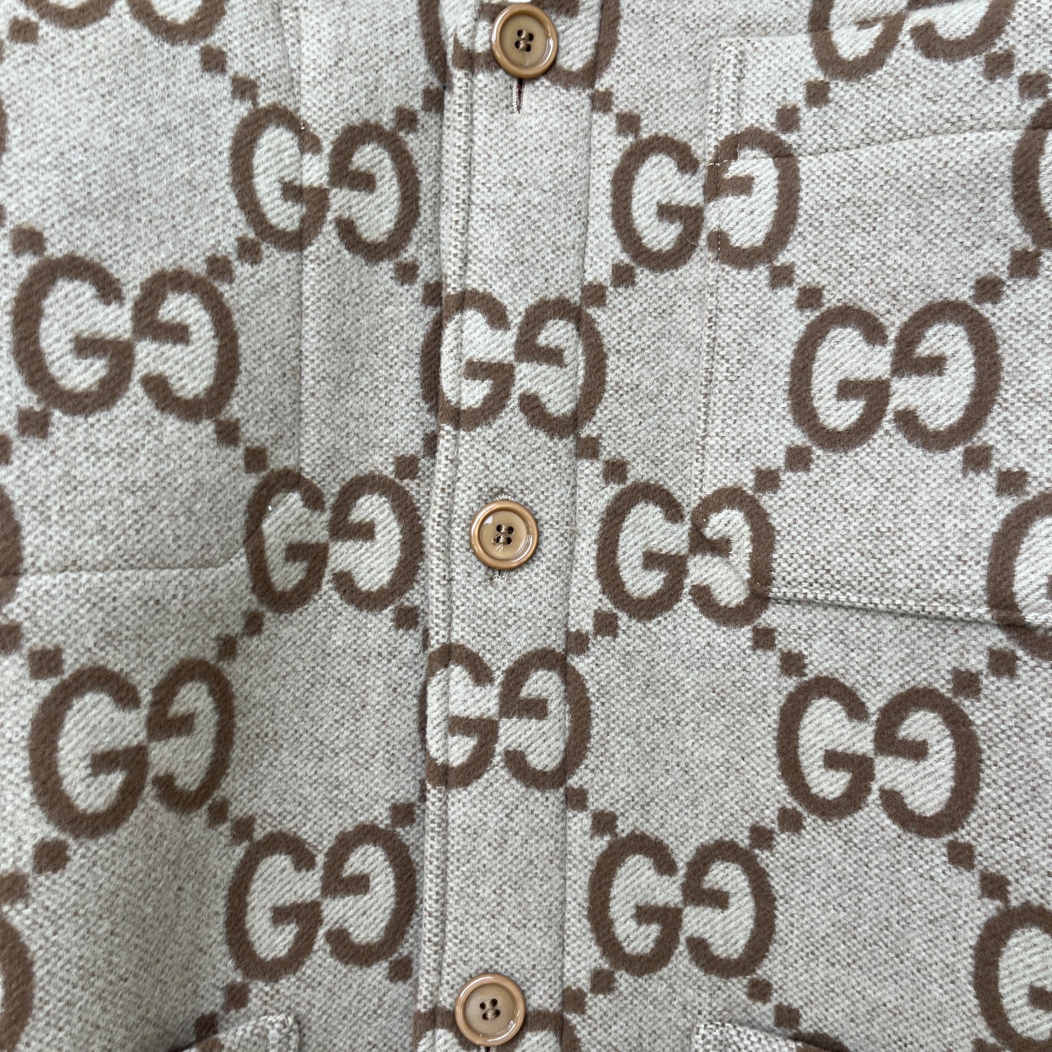 Men's Jumbo Gg Jacket Beige Size IT 52 / XL