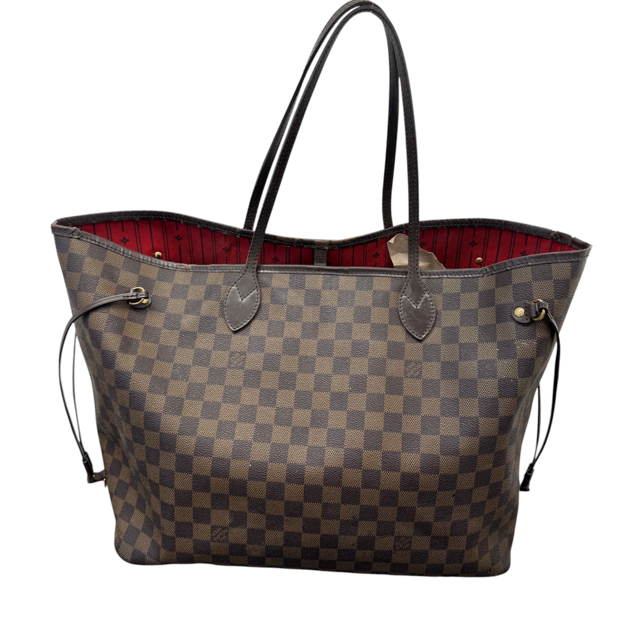 Women's Damier Ebene Neverfull Gm Bag Brown