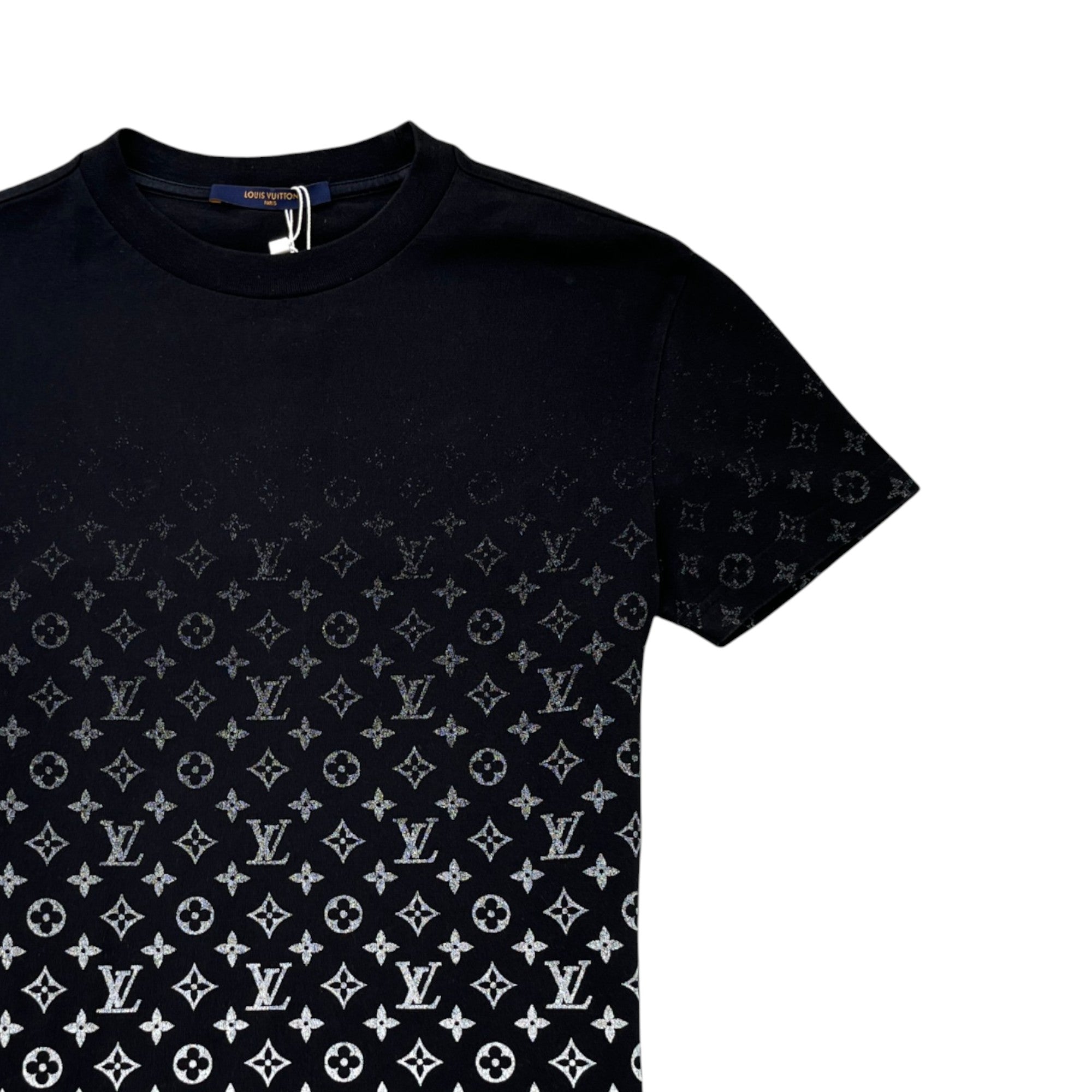 Men's Gradient Monogram T-Shirt Black Size XS