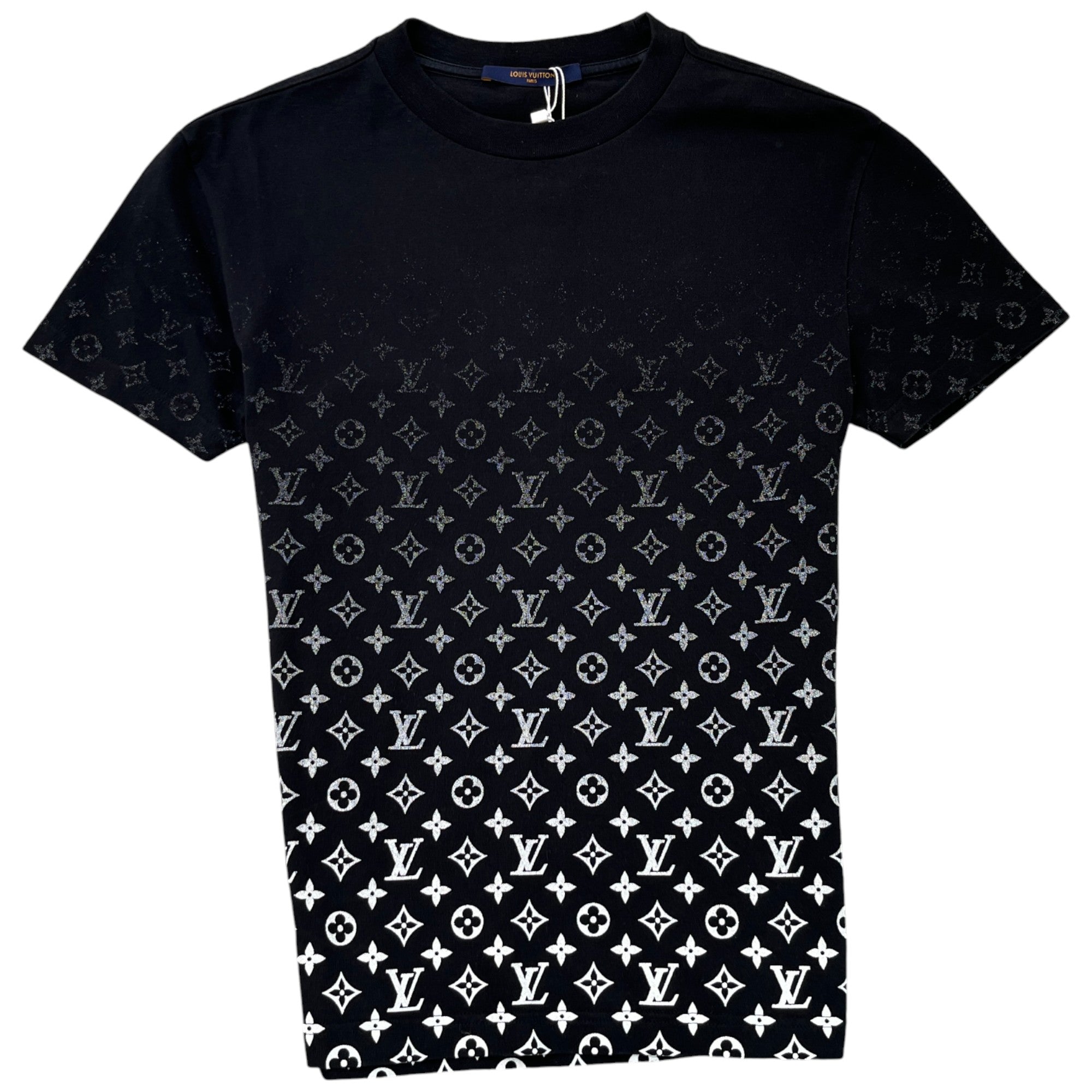 Men's Gradient Monogram T-Shirt Black Size XS