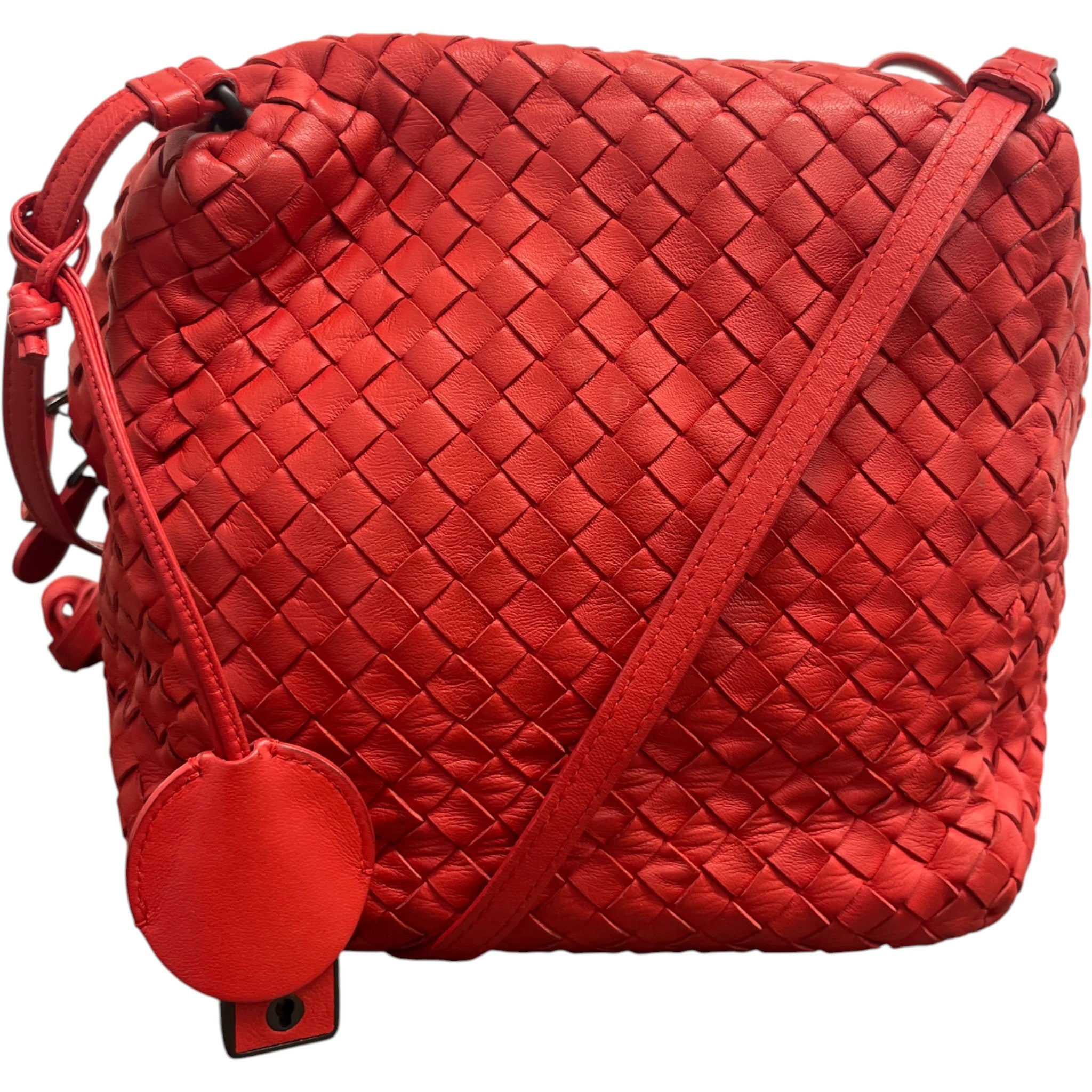Women's Nappa Intrecciato Cube Bag Red