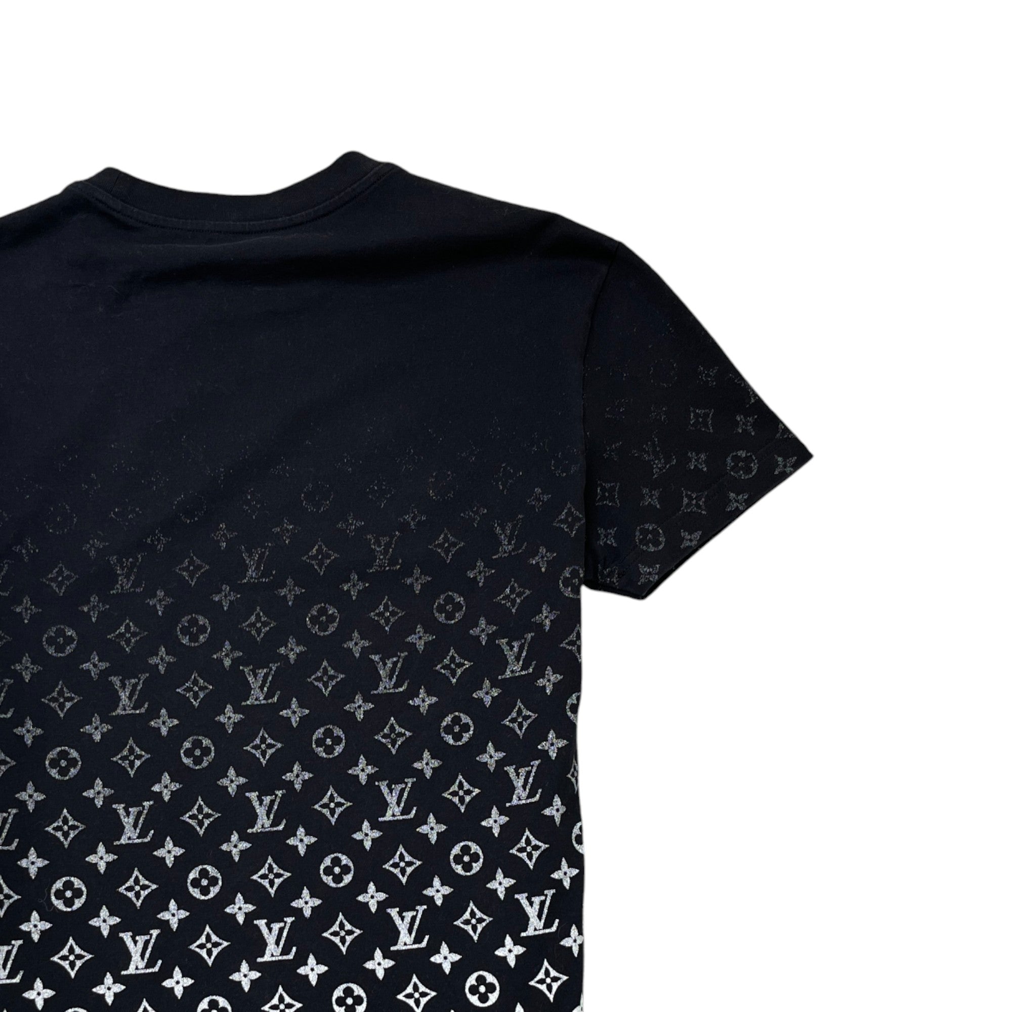 Men's Gradient Monogram T-Shirt Black Size XS