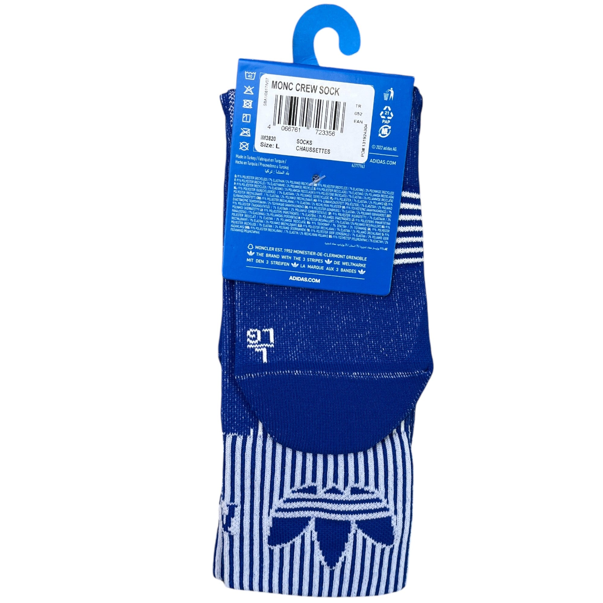 Men's Logo Print Socks Blue Size L