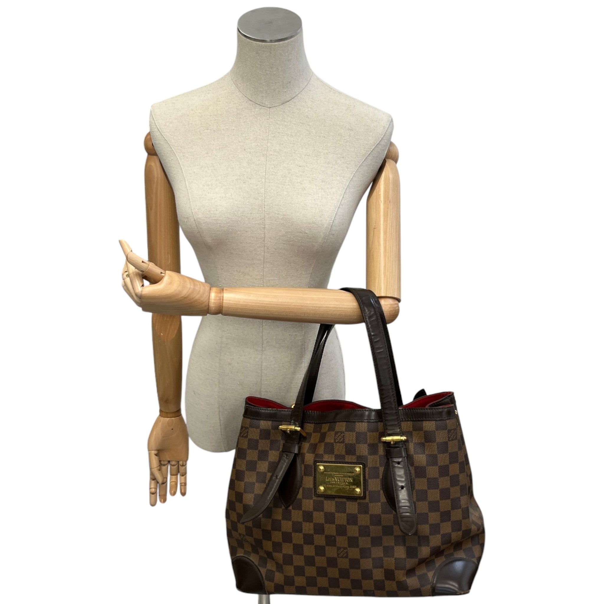 Women's Damier Ebene Hampstead Mm Tote Bag Brown