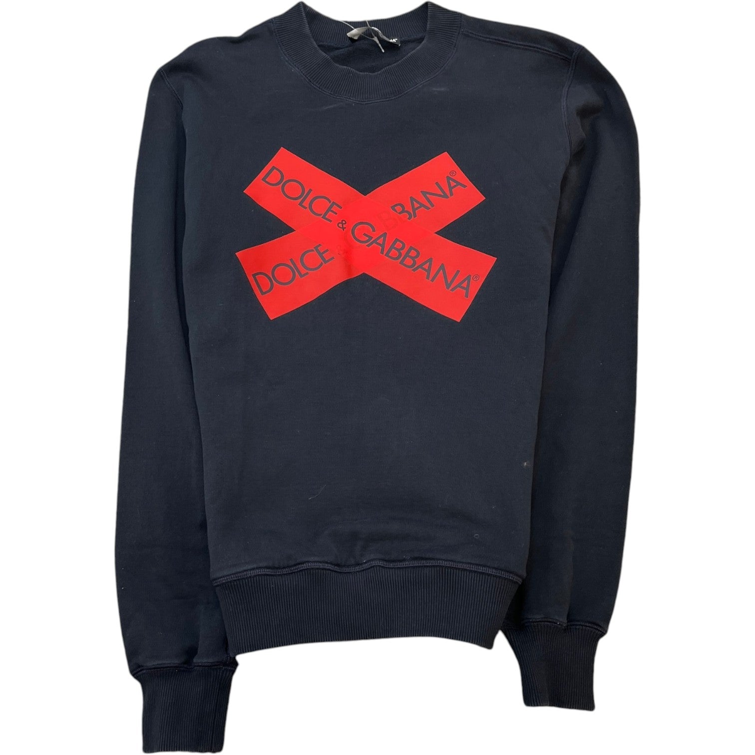 Men's Tape Logo Sweatshirt Navy Size IT 46 / UK S