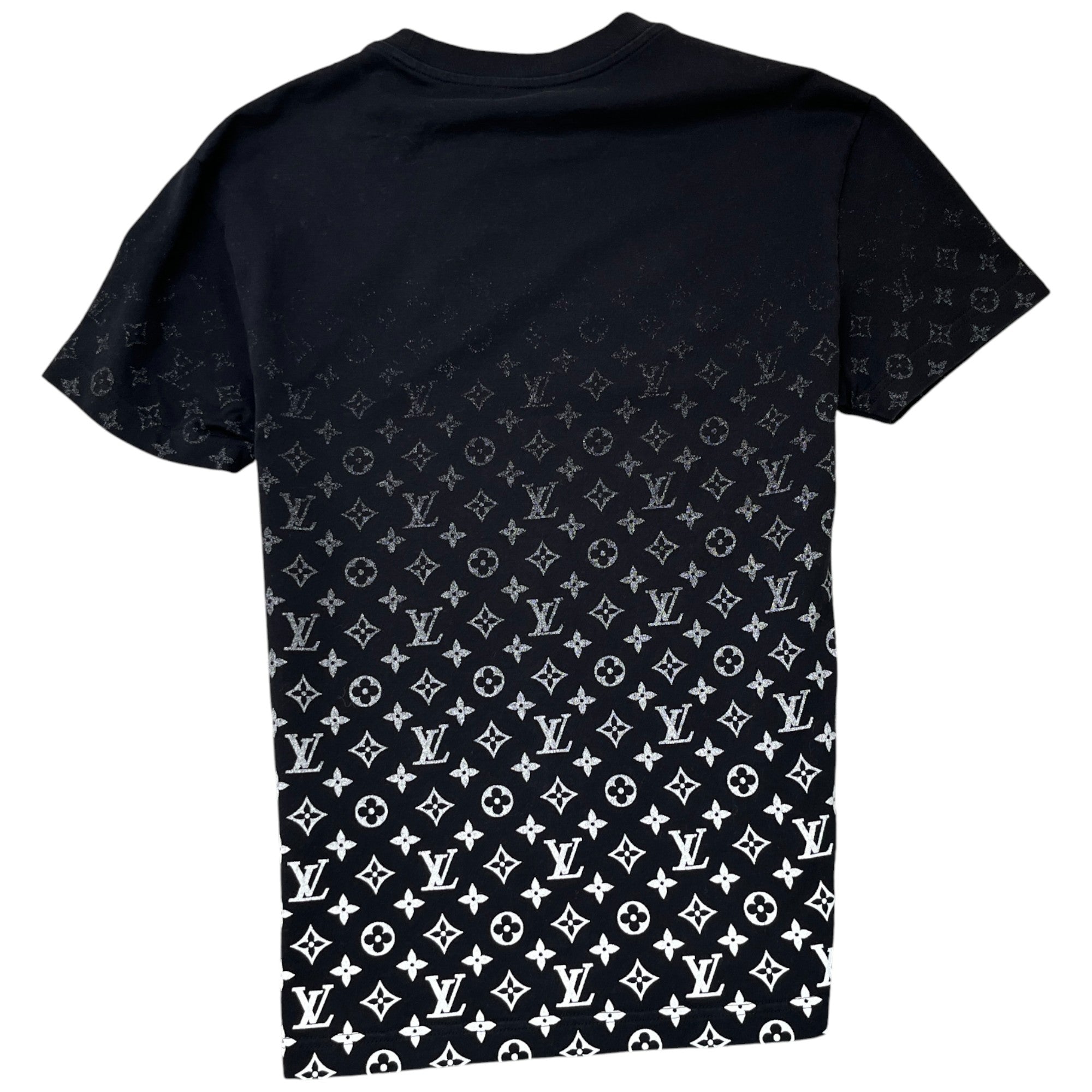 Men's Gradient Monogram T-Shirt Black Size XS