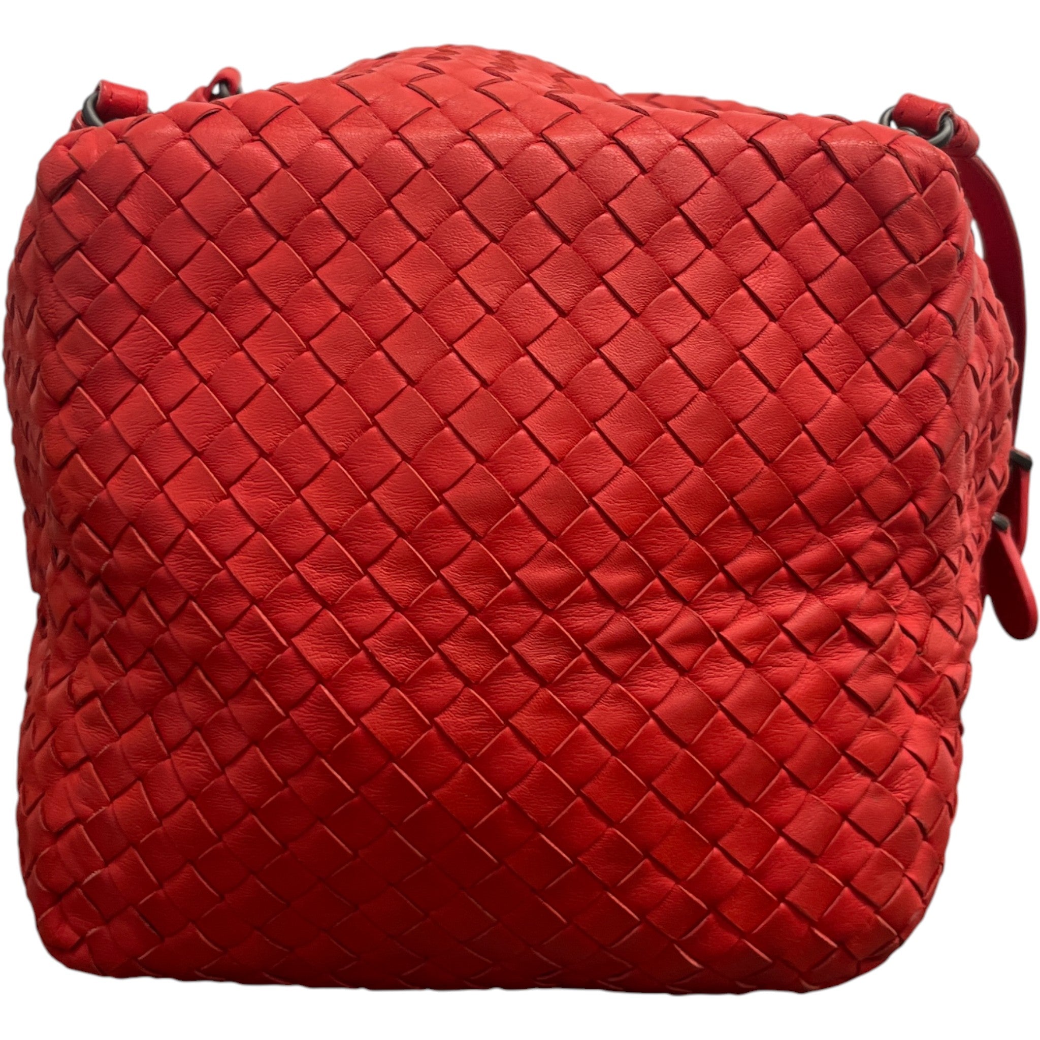 Women's Nappa Intrecciato Cube Bag Red