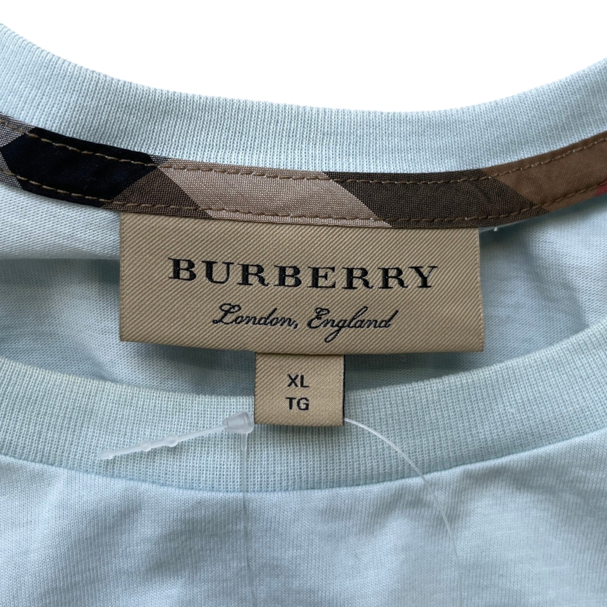Men's Embroidered Logo T-Shirt Blue Size XL