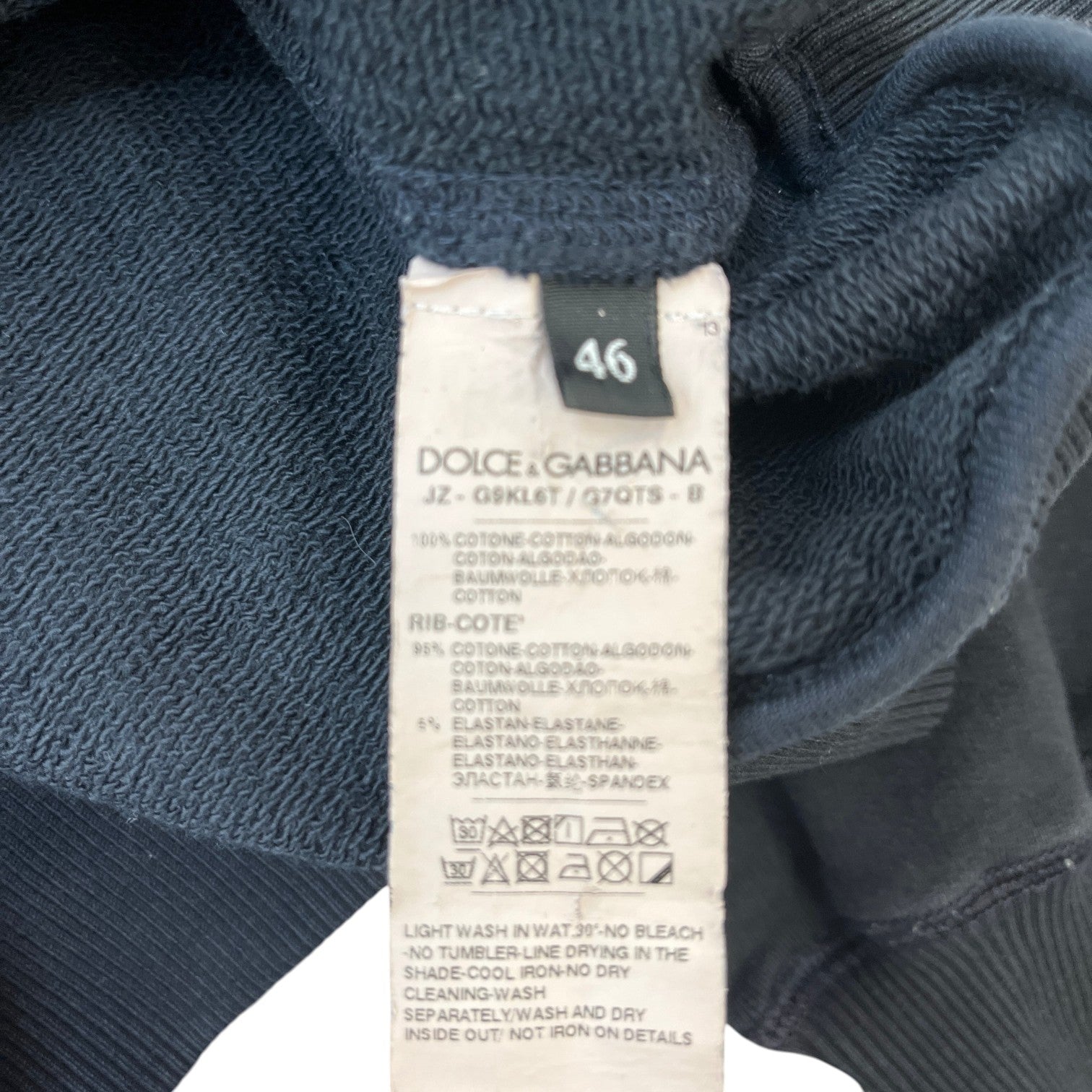 Men's Tape Logo Sweatshirt Navy Size IT 46 / UK S