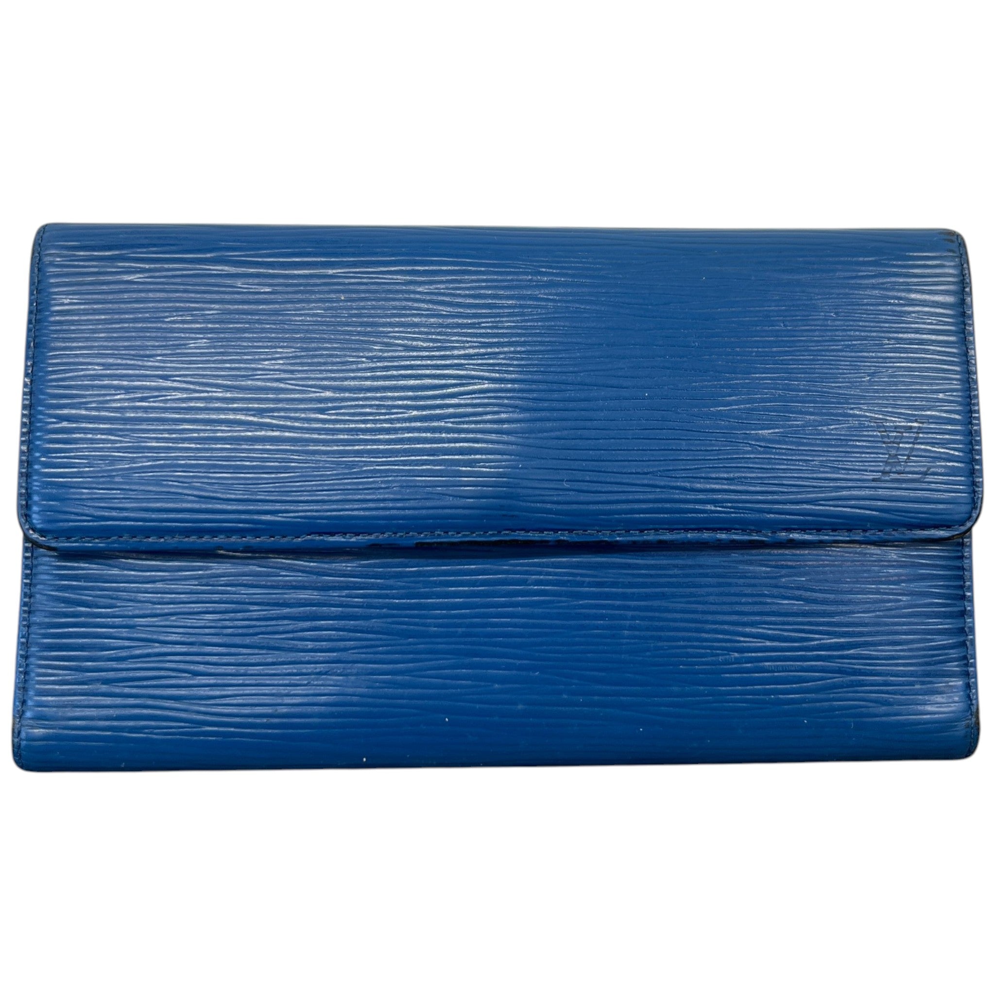 Women's Epi Porte Tresor International Trifold Wallet Blue