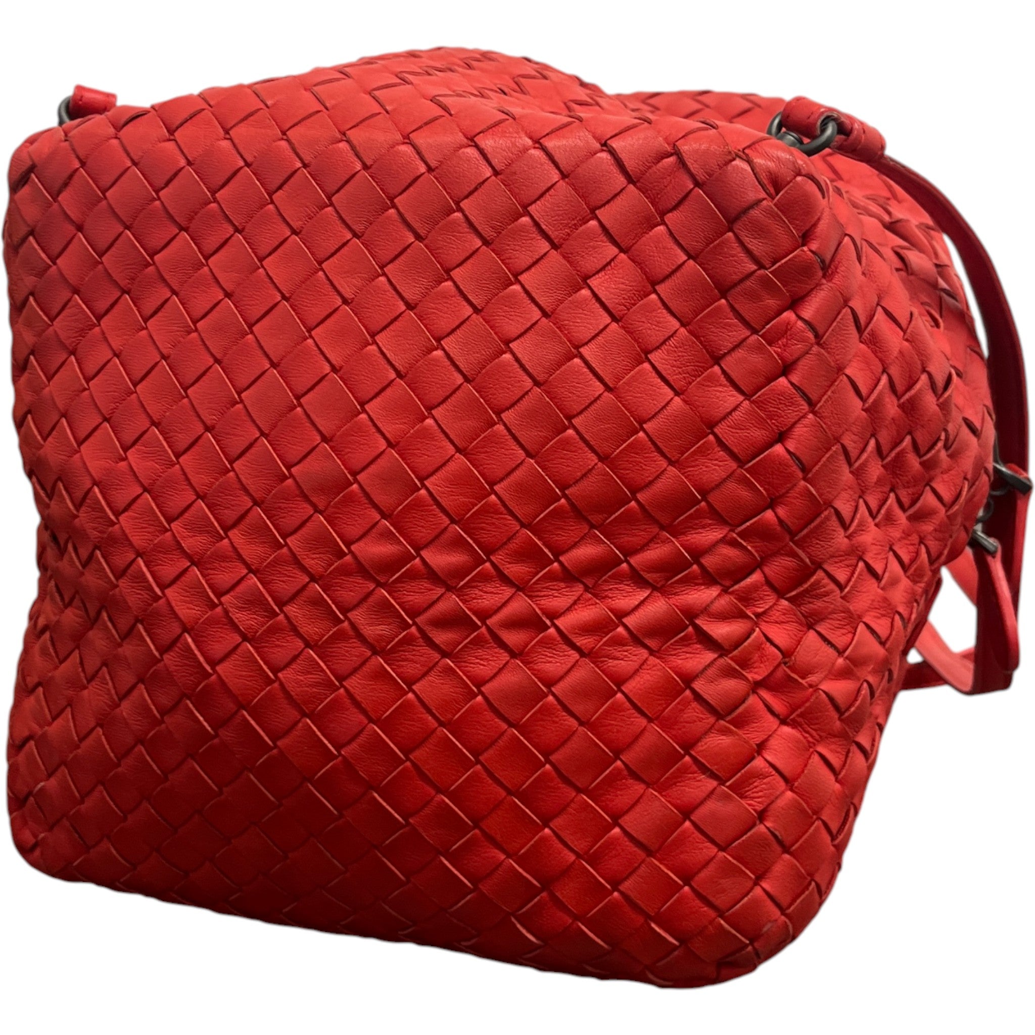 Women's Nappa Intrecciato Cube Bag Red