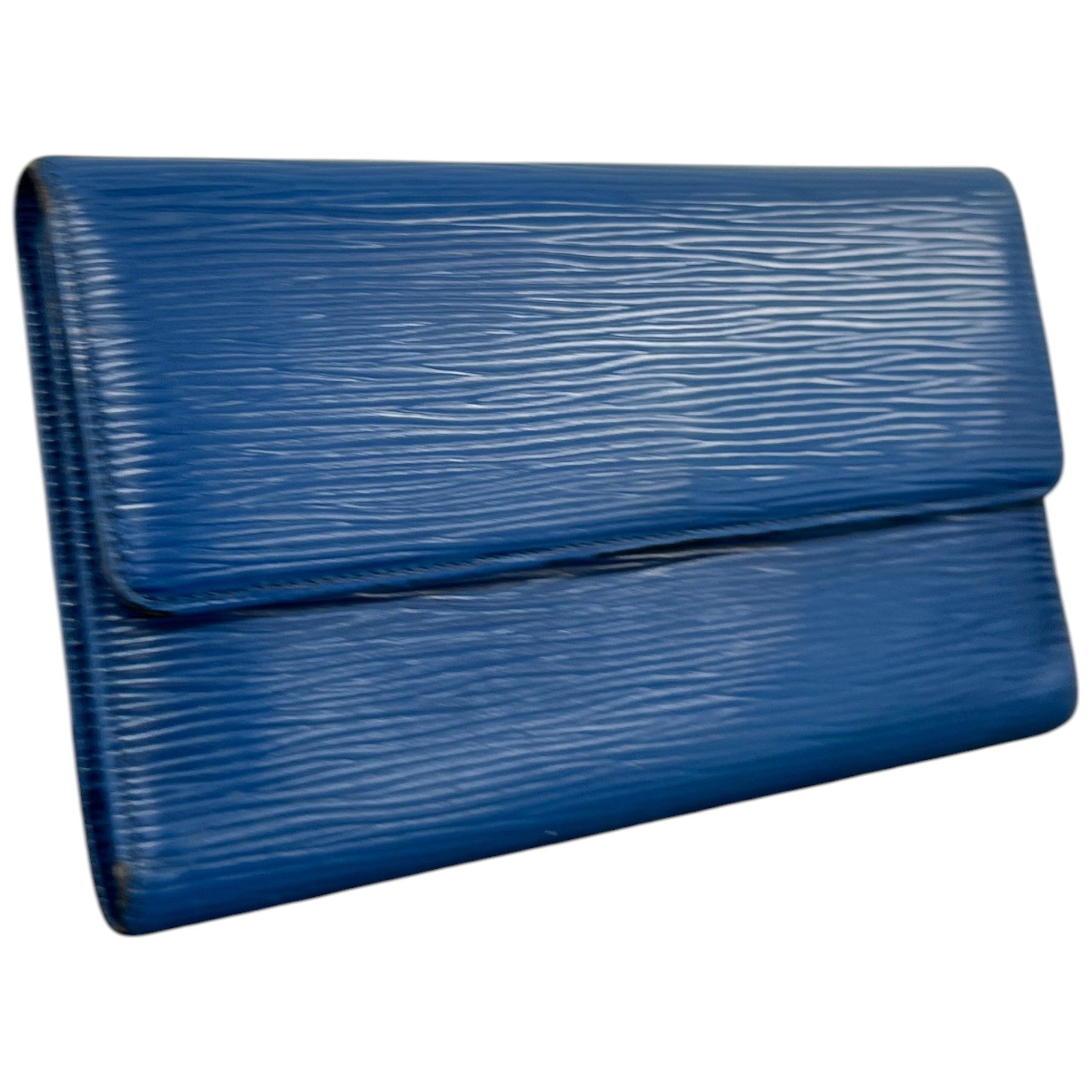 Women's Epi Porte Tresor International Trifold Wallet Blue