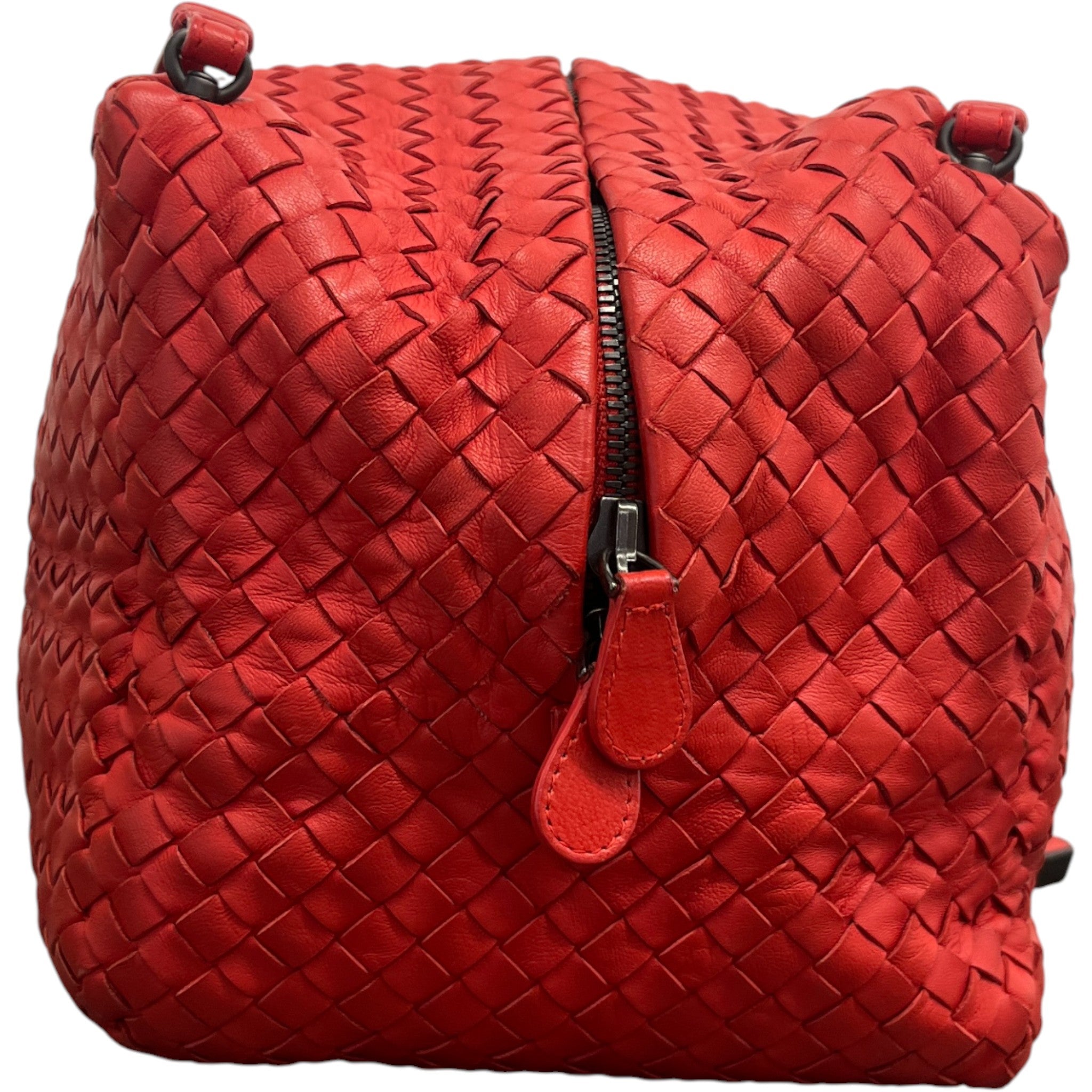 Women's Nappa Intrecciato Cube Bag Red
