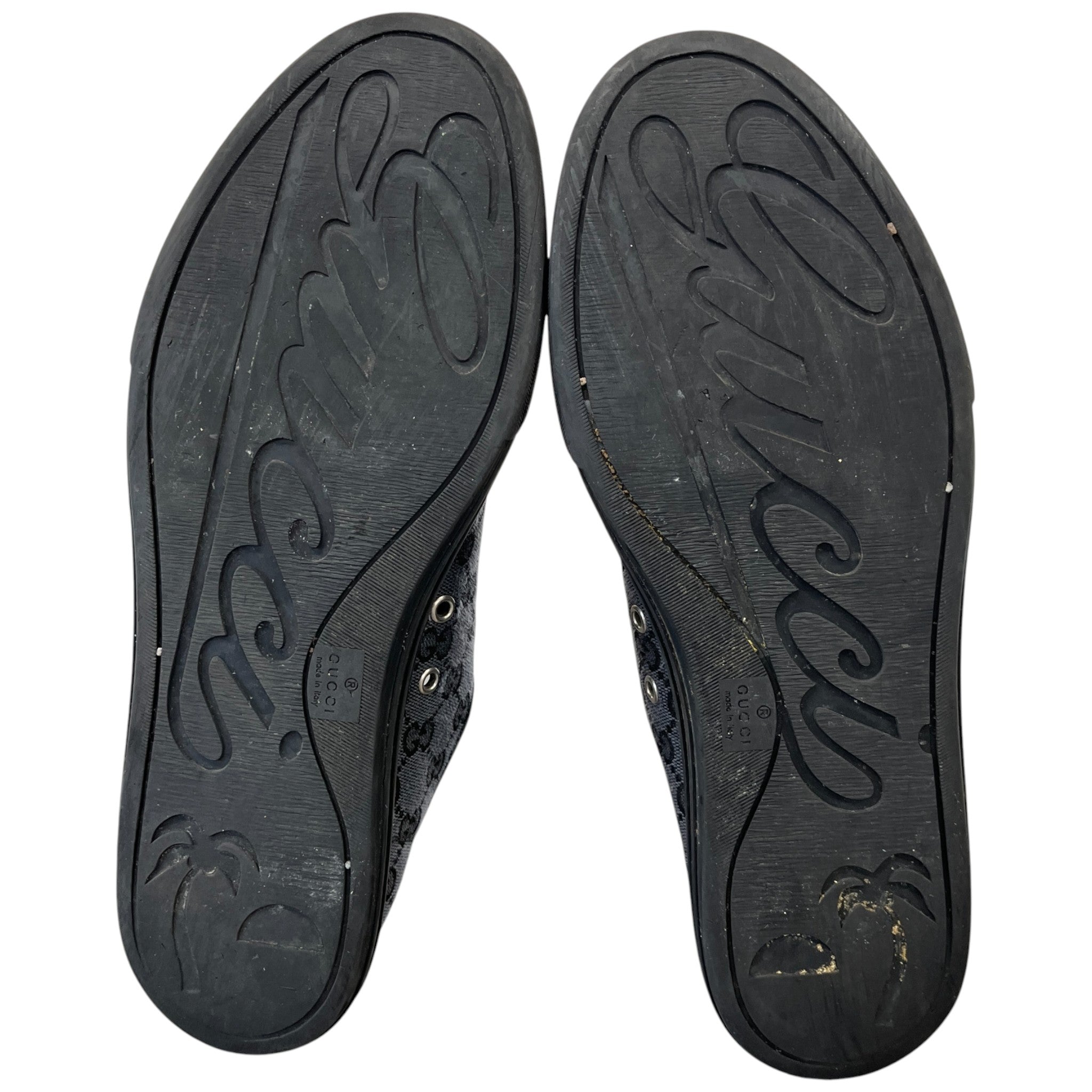 Men's Gg Canvas Low Trainers Black Size EU 45 / UK 11