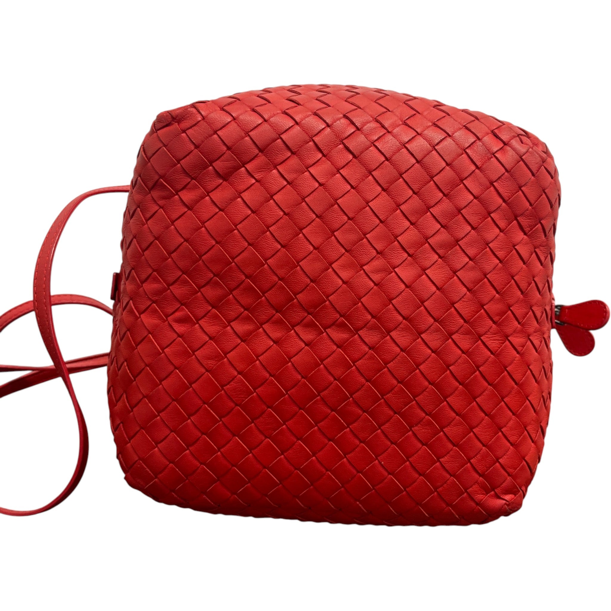 Women's Nappa Intrecciato Cube Bag Red