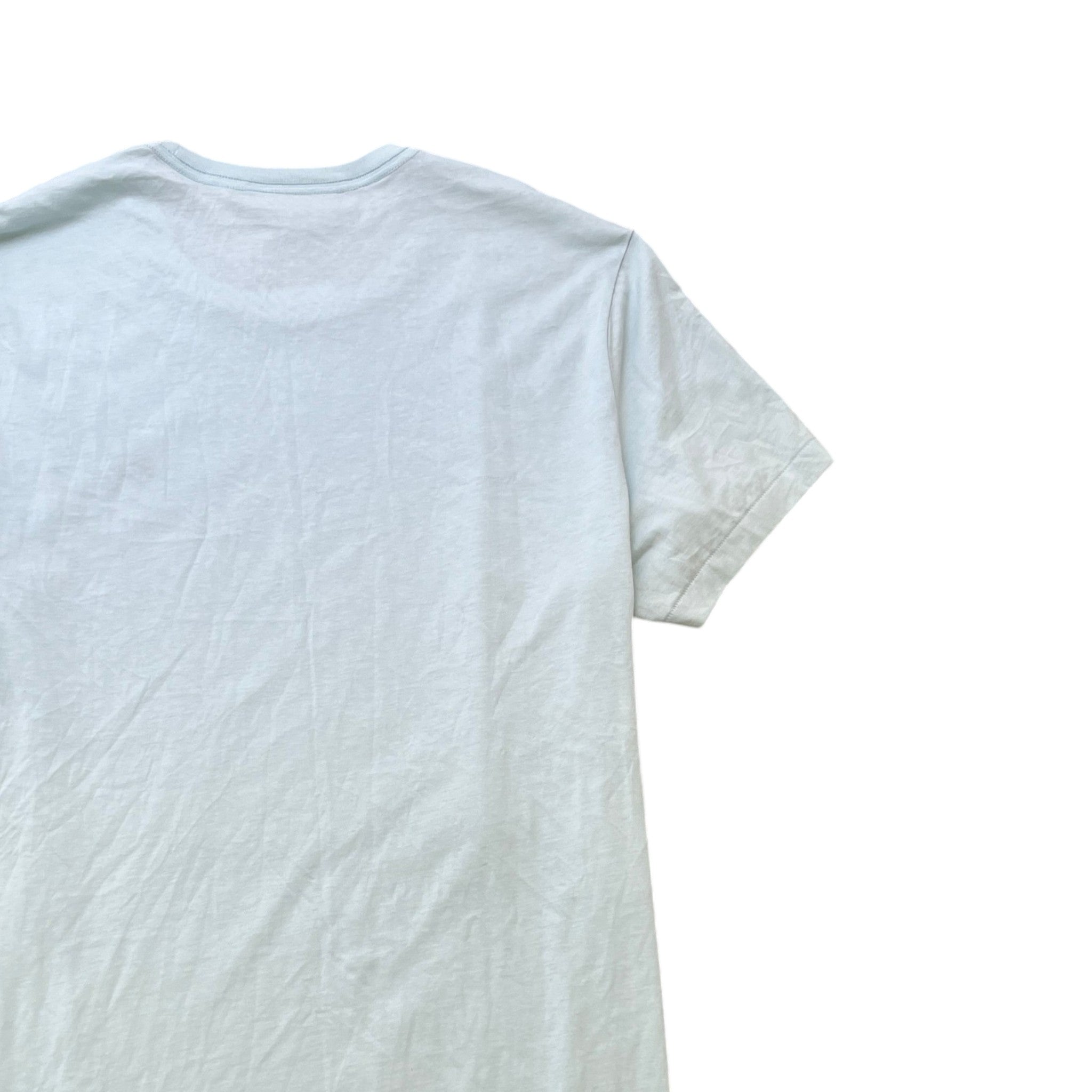 Men's Embroidered Logo T-Shirt Blue Size XL