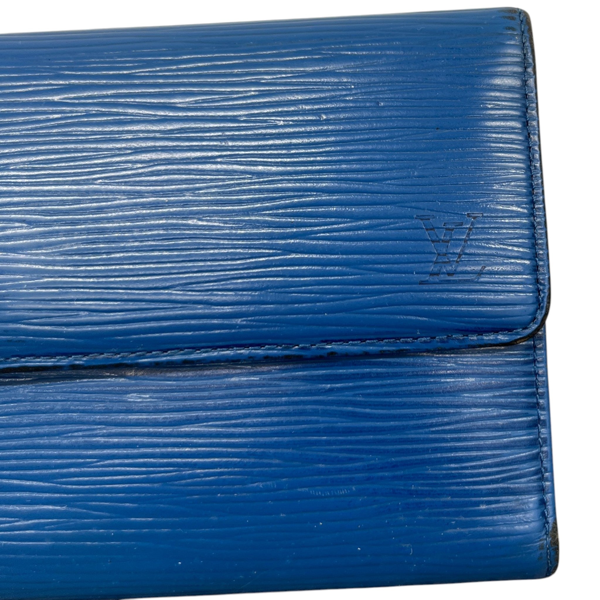 Women's Epi Porte Tresor International Trifold Wallet Blue