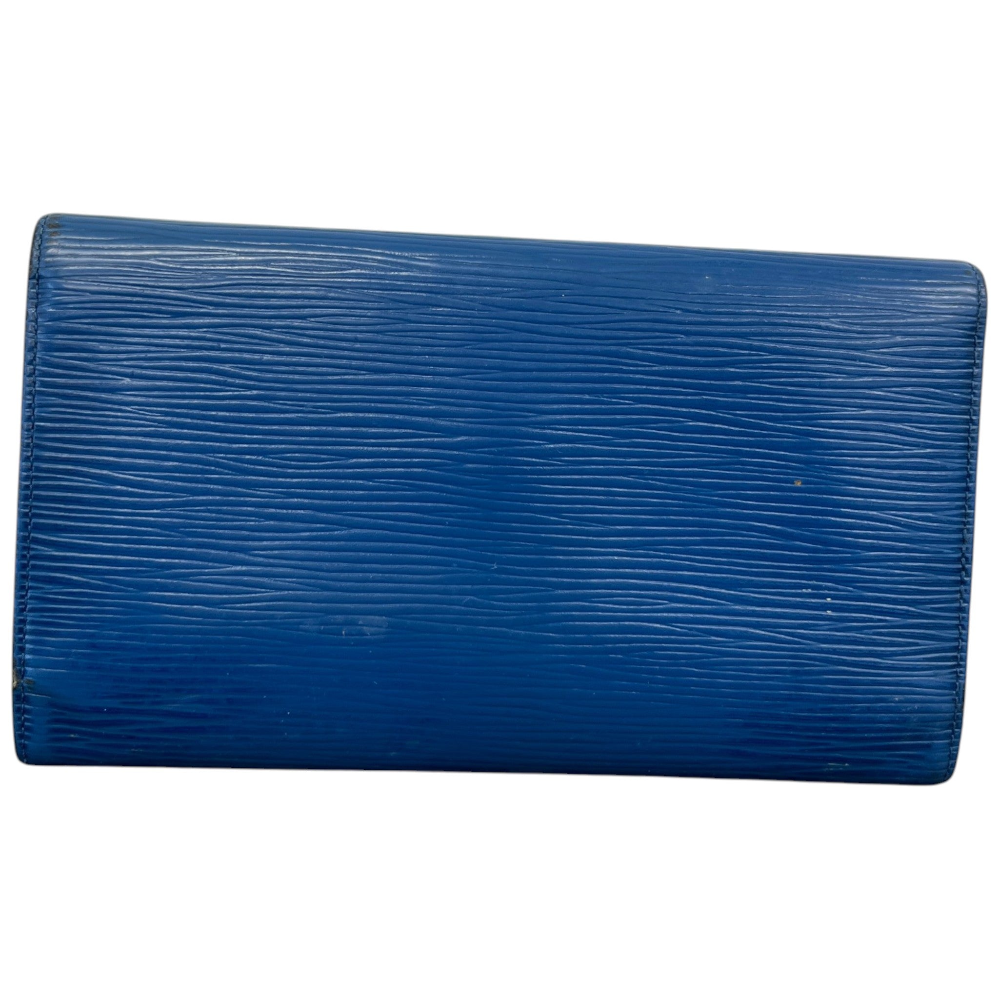 Women's Epi Porte Tresor International Trifold Wallet Blue