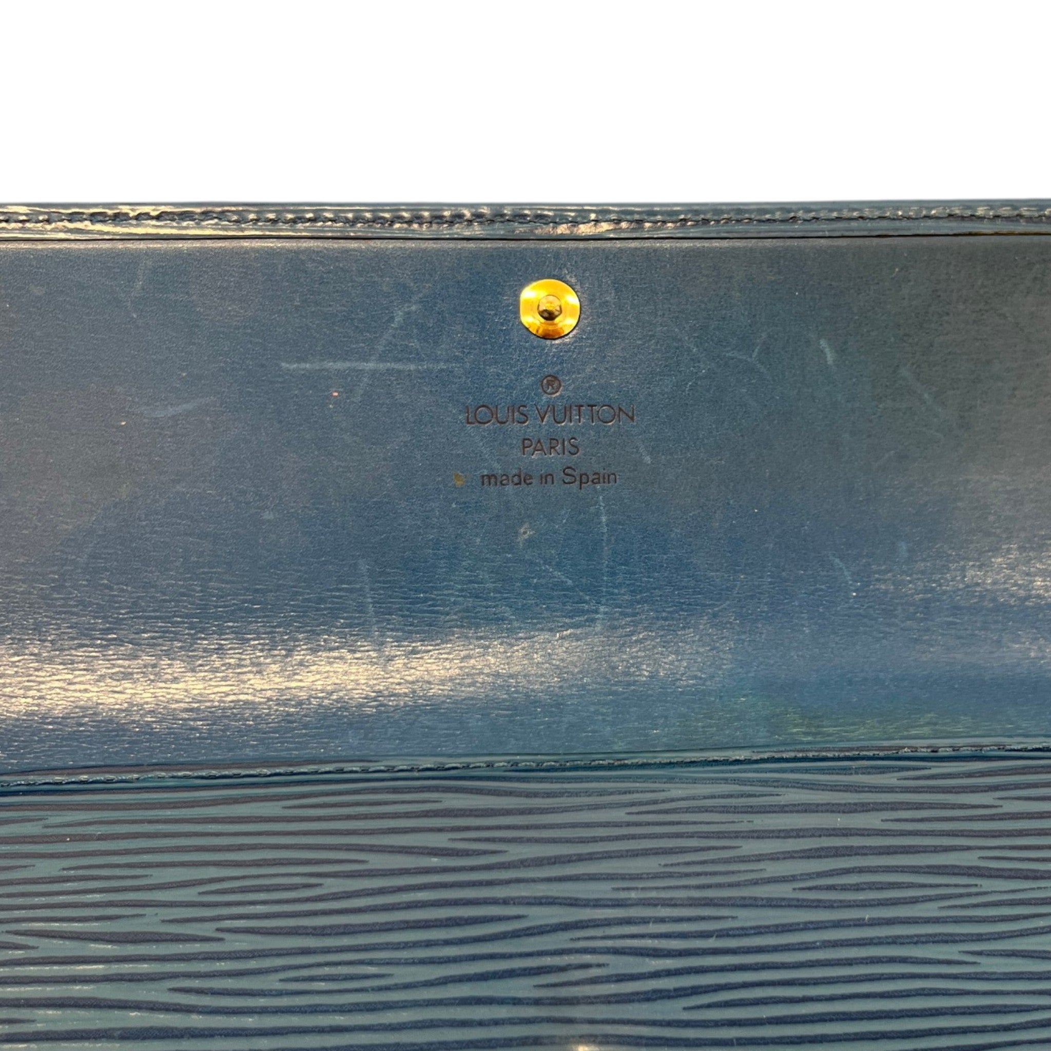 Women's Epi Porte Tresor International Trifold Wallet Blue