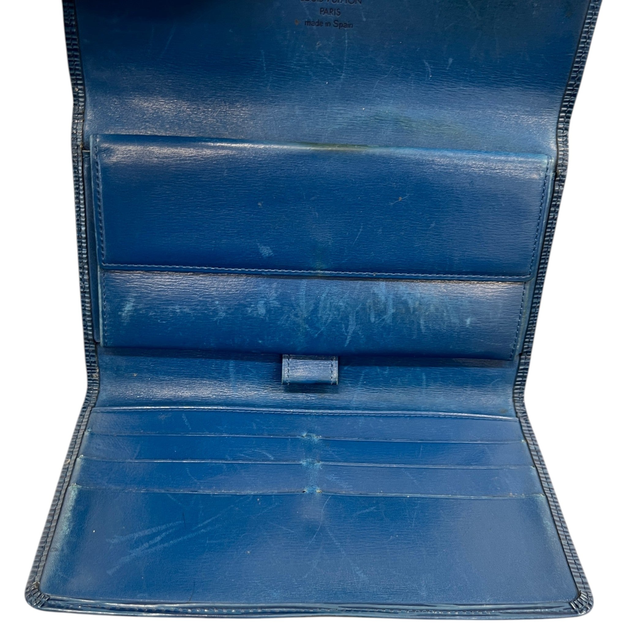 Women's Epi Porte Tresor International Trifold Wallet Blue