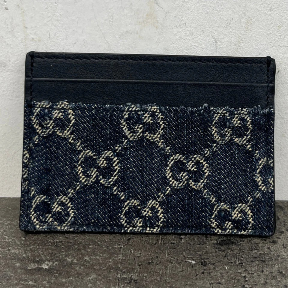 Men's Gg Supreme Card Holder Black