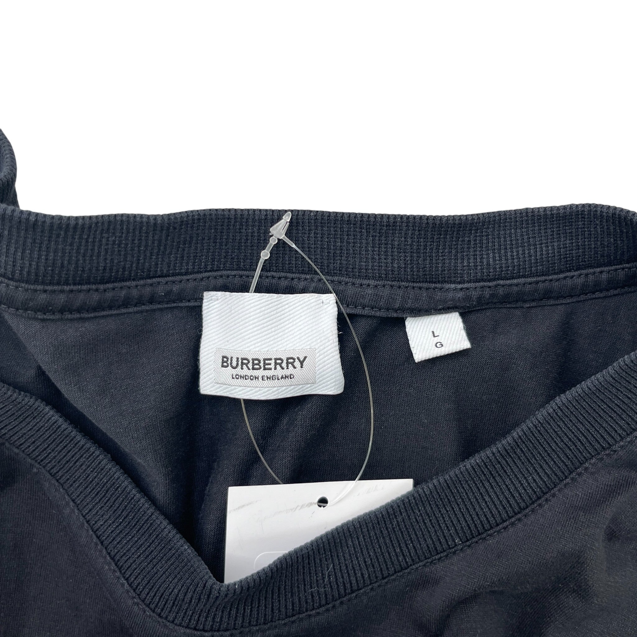 Men's Embroidered Logo T-Shirt Black Size L