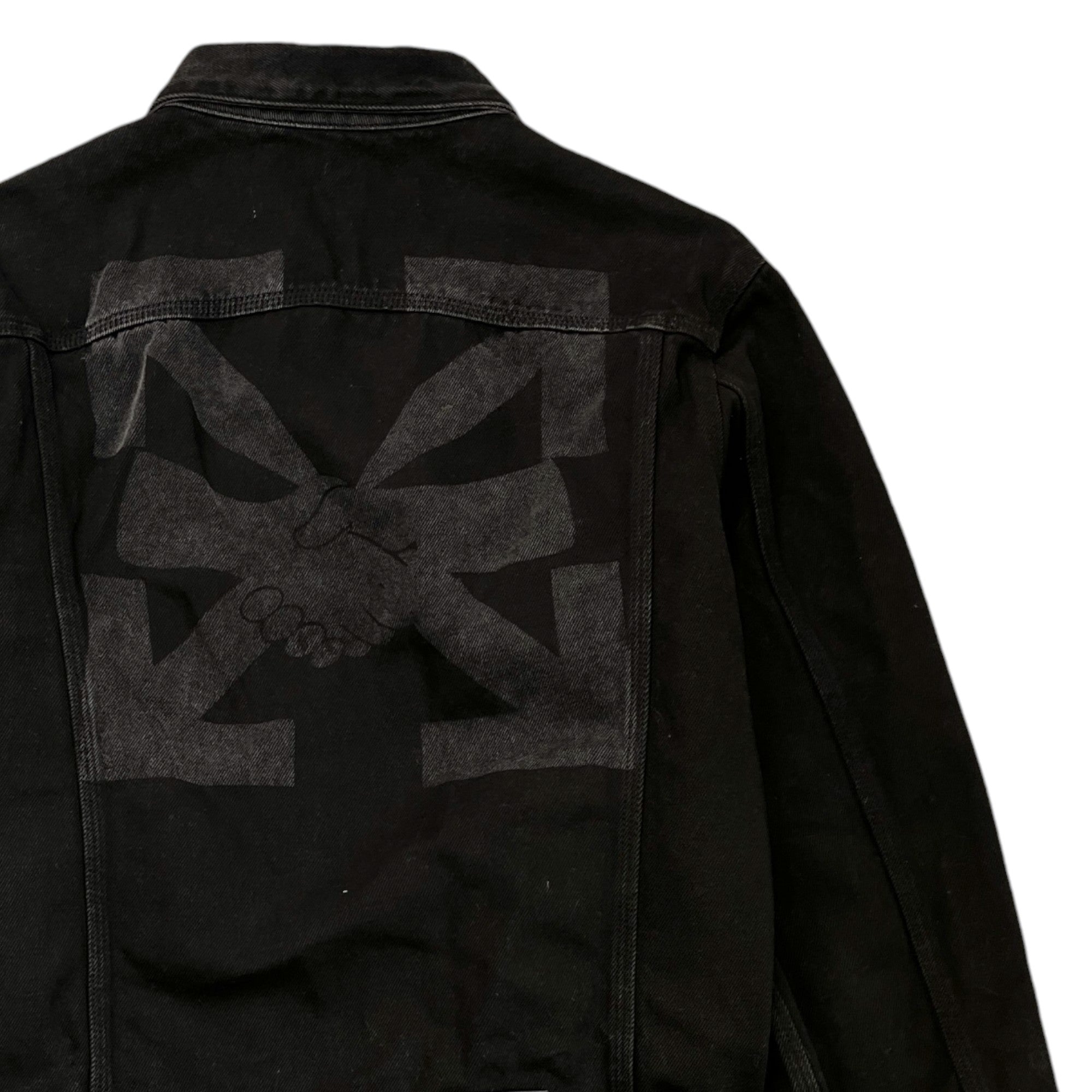 Men's Arrow Logo Print Jacket Black Size M