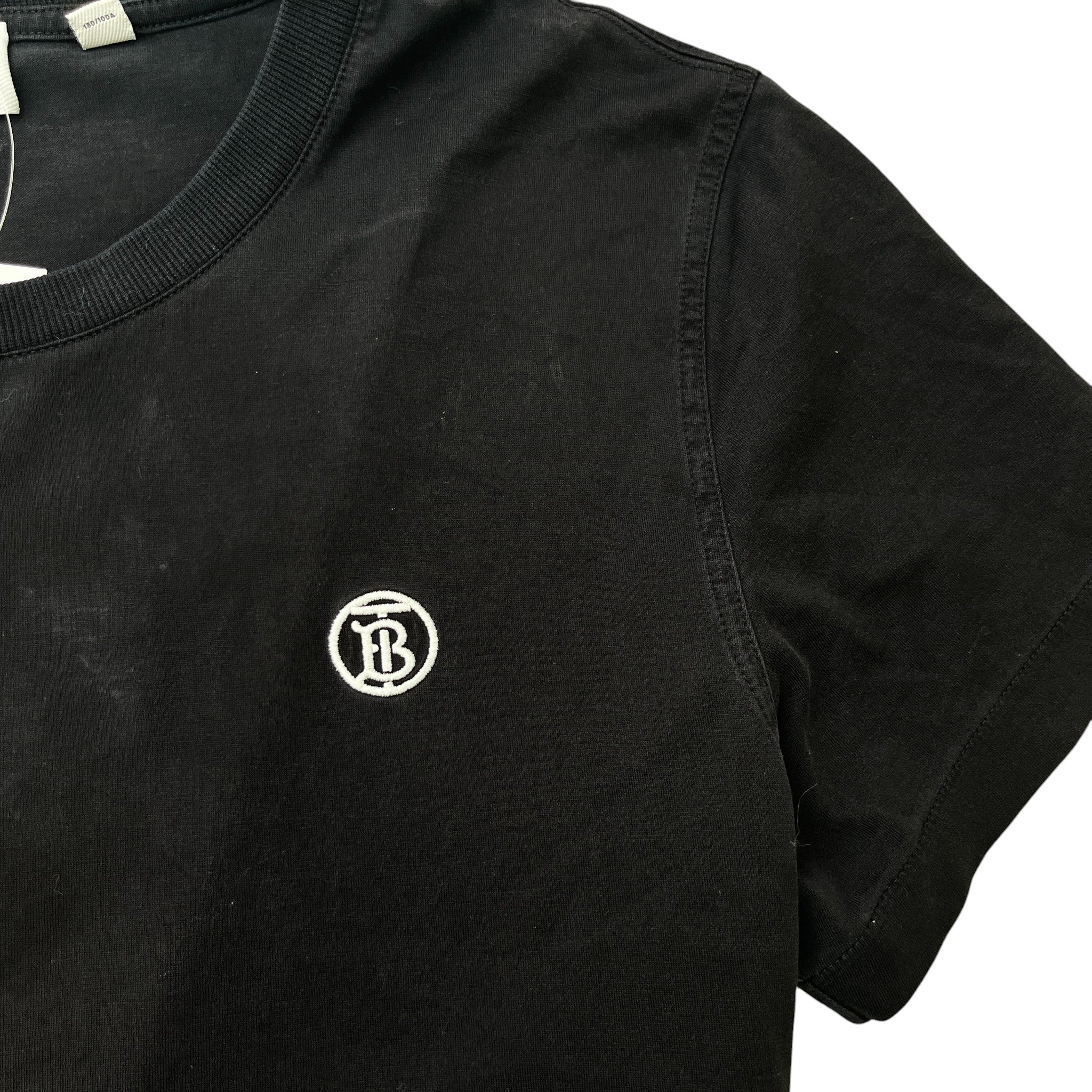 Men's Embroidered Logo T-Shirt Black Size L