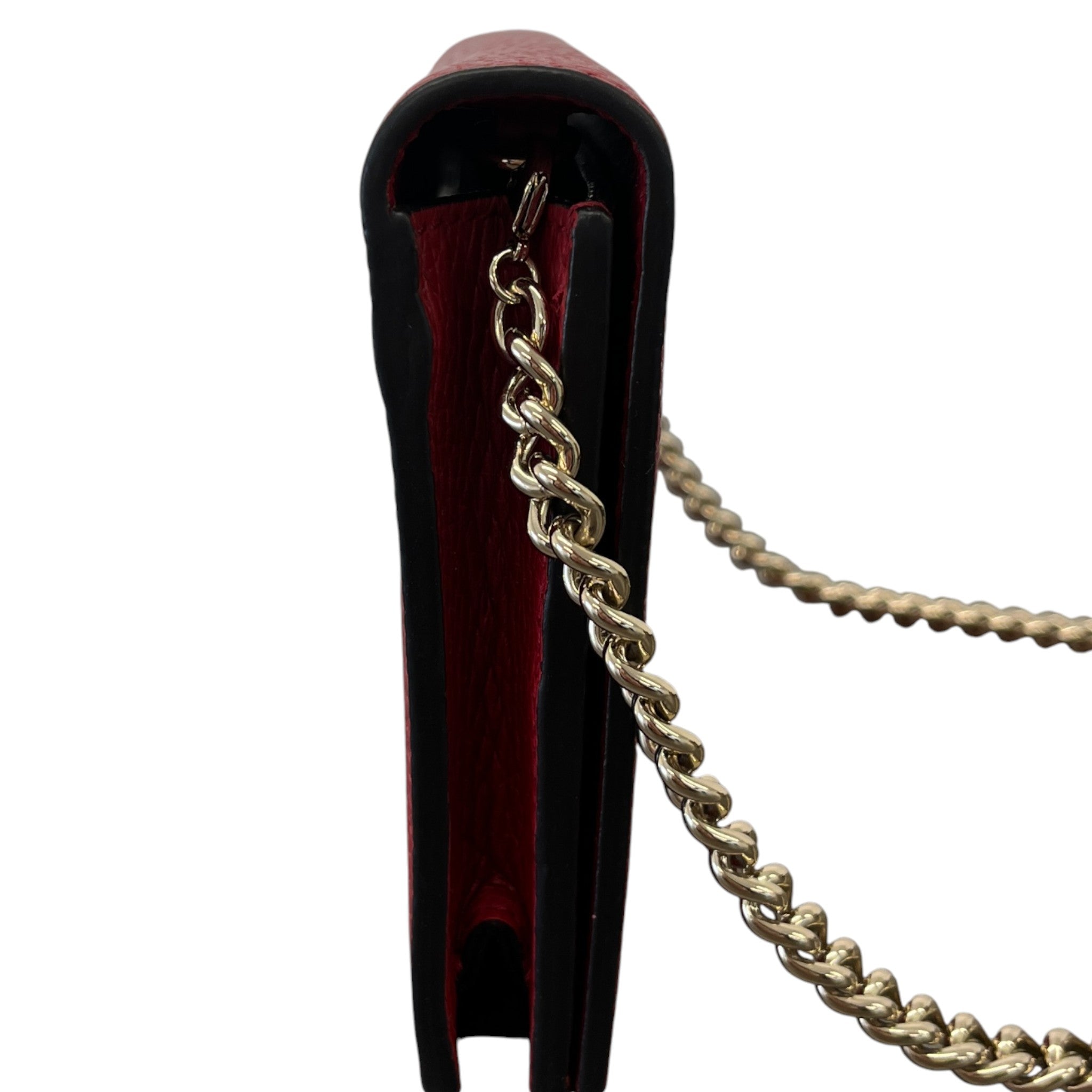 Women's Interlocking G Wallet On Chain Bag Red