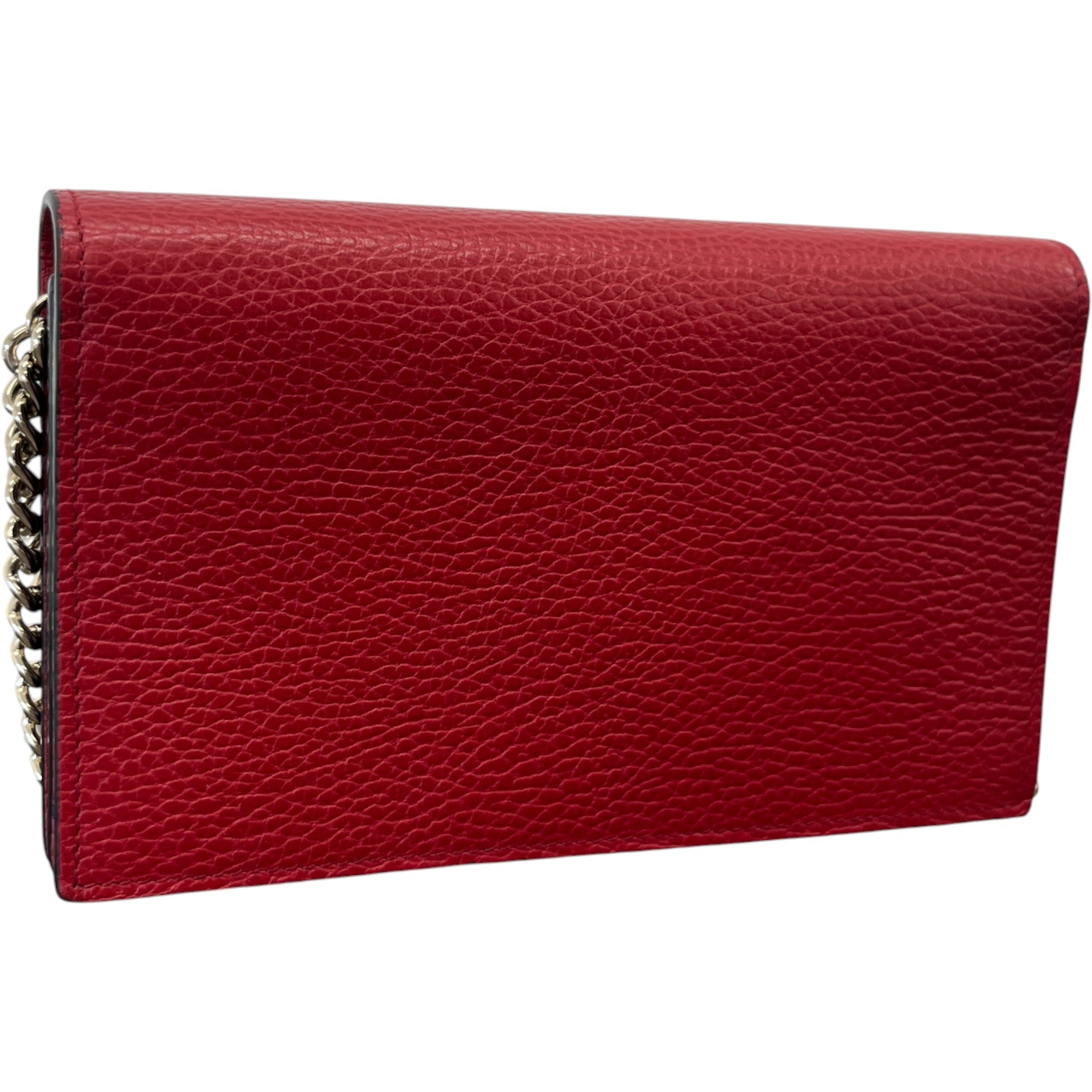 Women's Interlocking G Wallet On Chain Bag Red