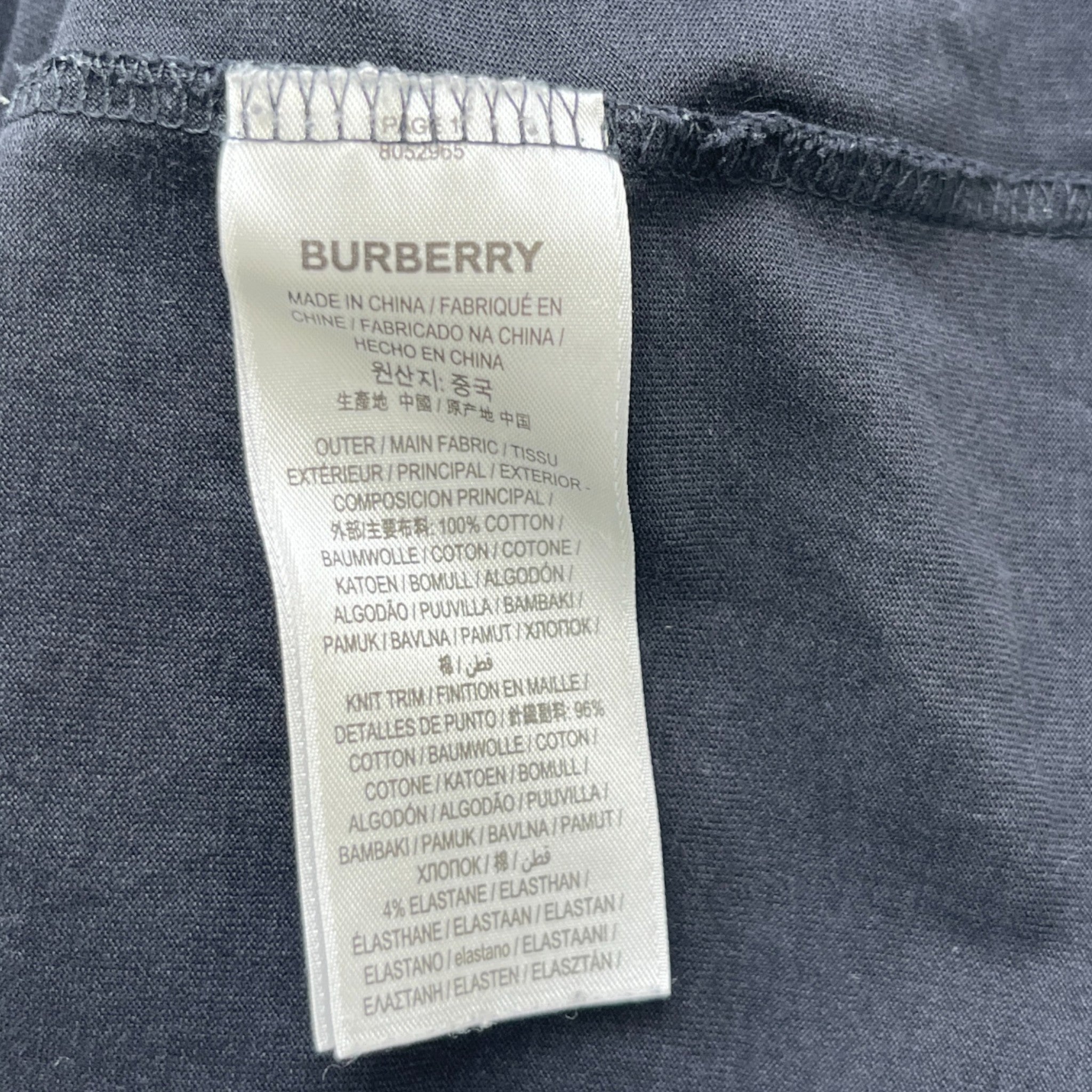 Men's Embroidered Logo T-Shirt Black Size L