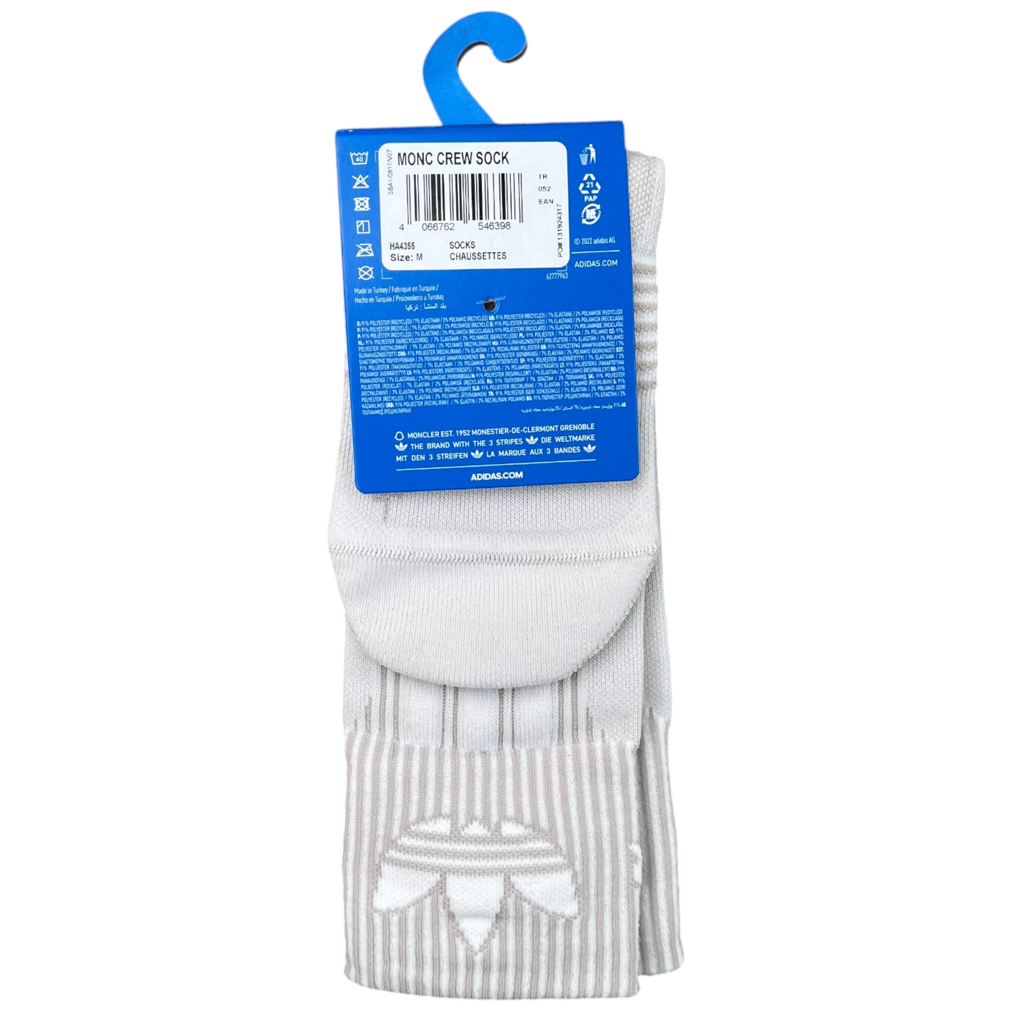 Men's Logo Print Socks Grey Size M