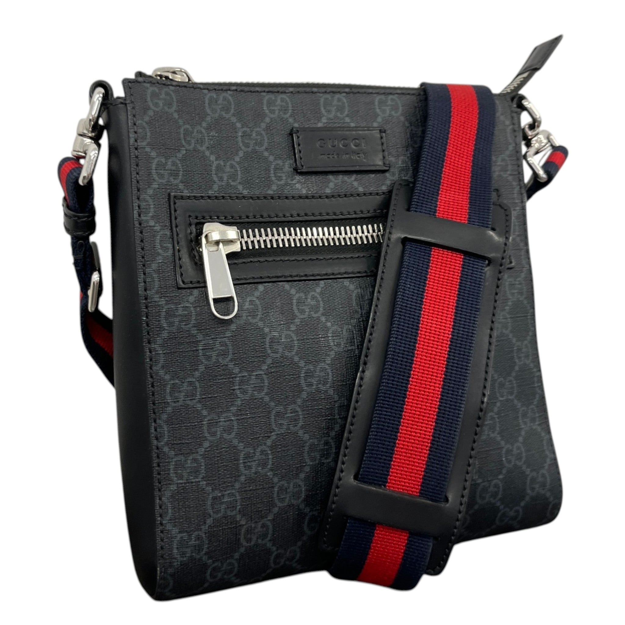 Men's Small Gg Supreme Messenger Bag Black